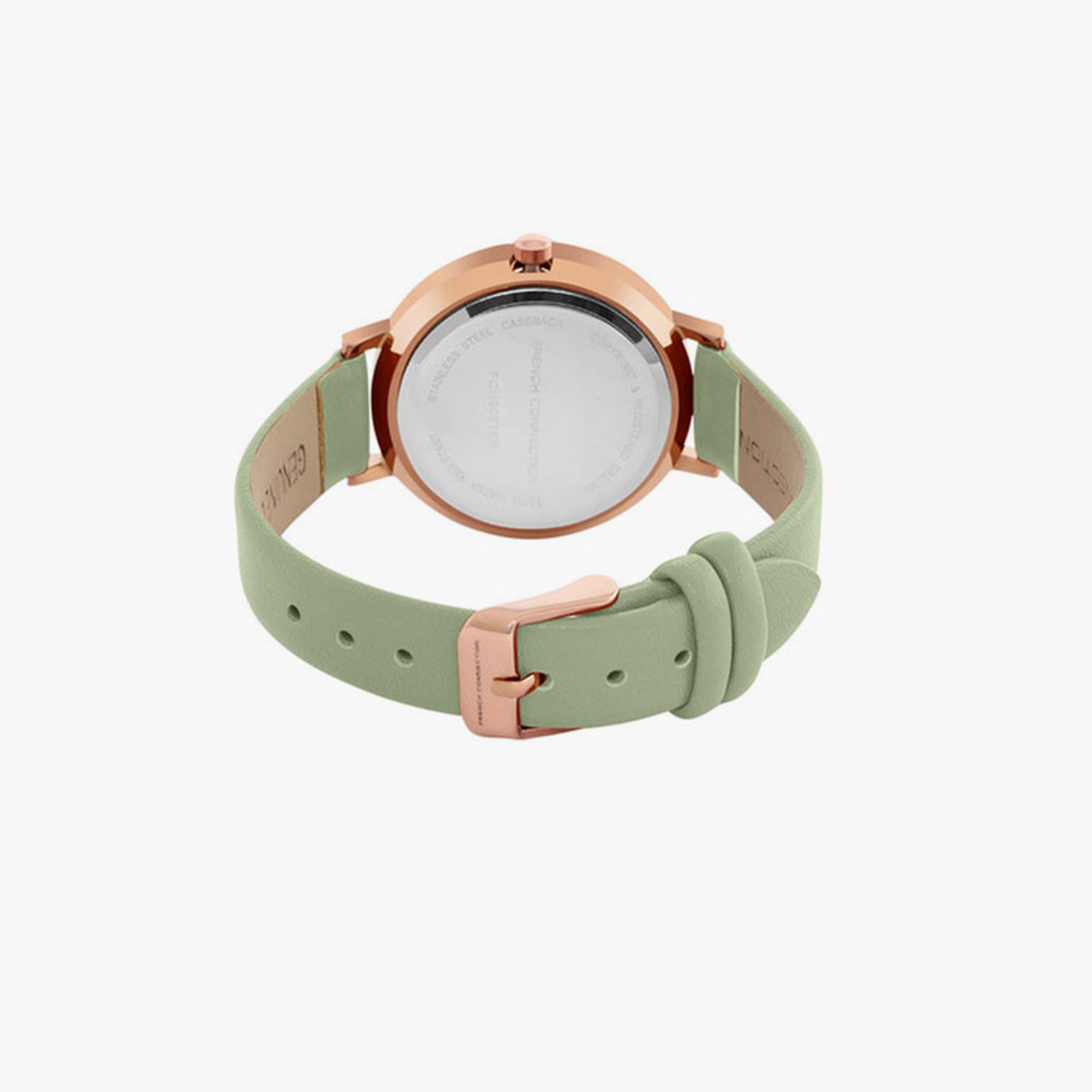 French Connection Women's 34MM Green Analog Leather Strap Watch | FCN00010B-women-watchesandjewellery-watches-image-3
