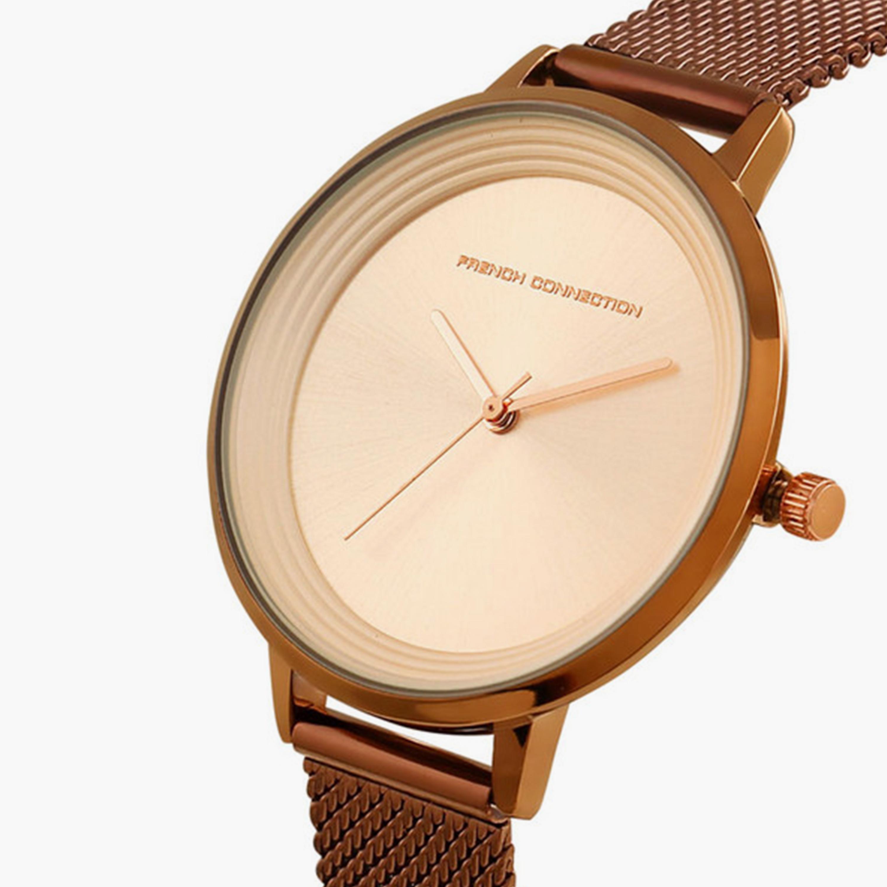 فرينش كونيكشن- ساعة تناظرية للنساء سوار جلدي  36.5مم لون بني | FCN0001H-women-watchesandjewellery-watches-image-2