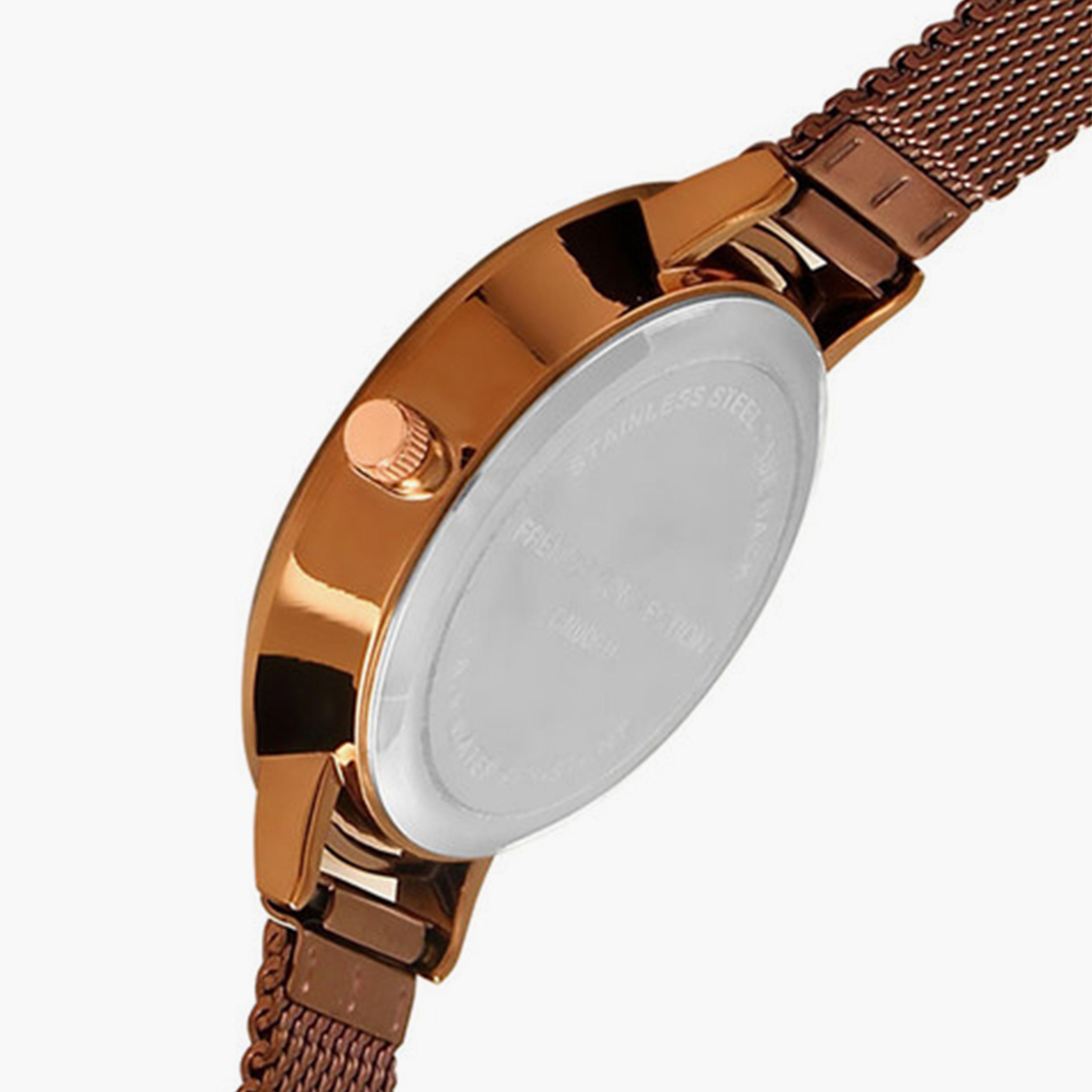 فرينش كونيكشن- ساعة تناظرية للنساء سوار جلدي  36.5مم لون بني | FCN0001H-women-watchesandjewellery-watches-image-3