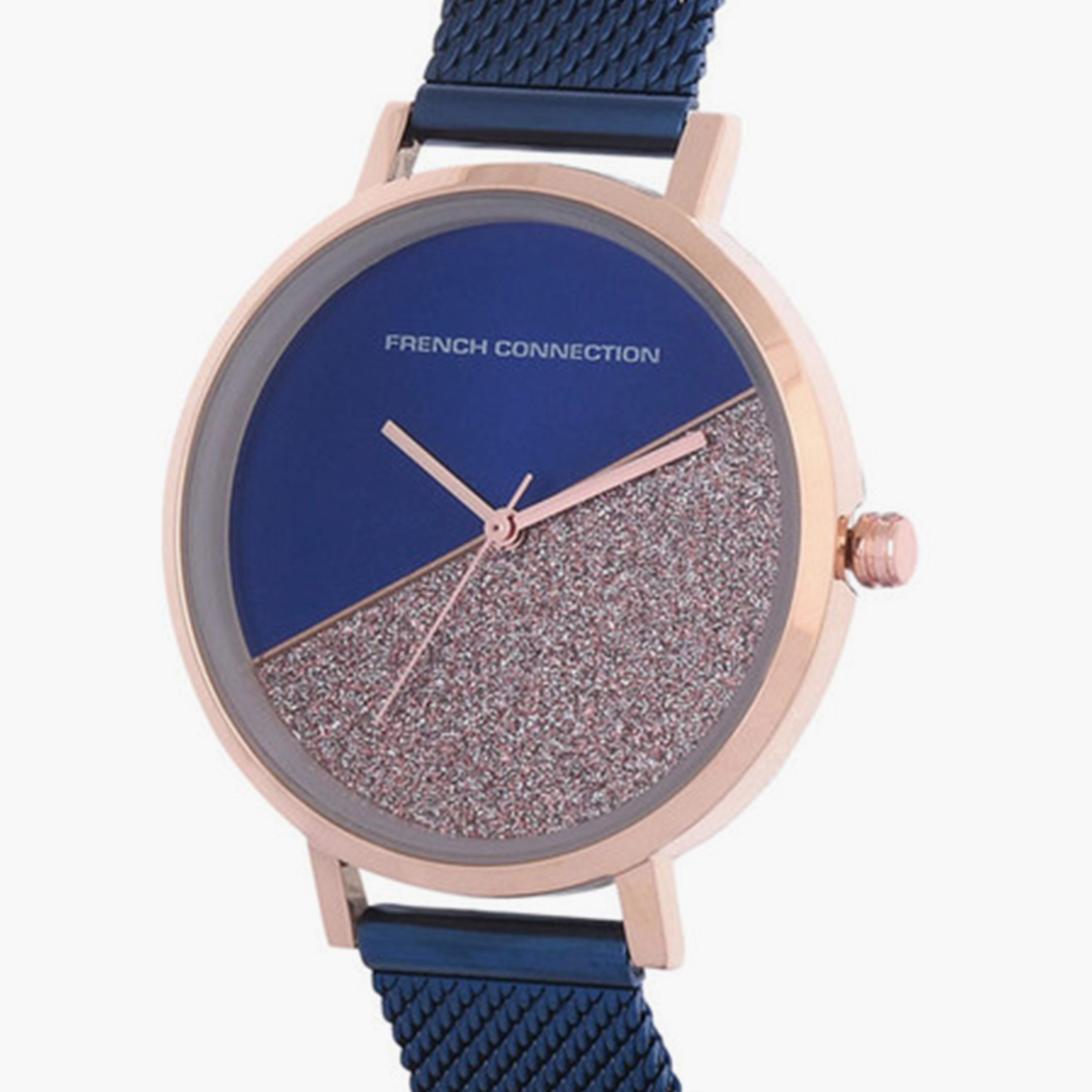 فرينش كونيكشن- ساعة تناظرية للنساء سوار جلدي  35مم لون أزرق | FCN0008N-R-women-watchesandjewellery-watches-image-2