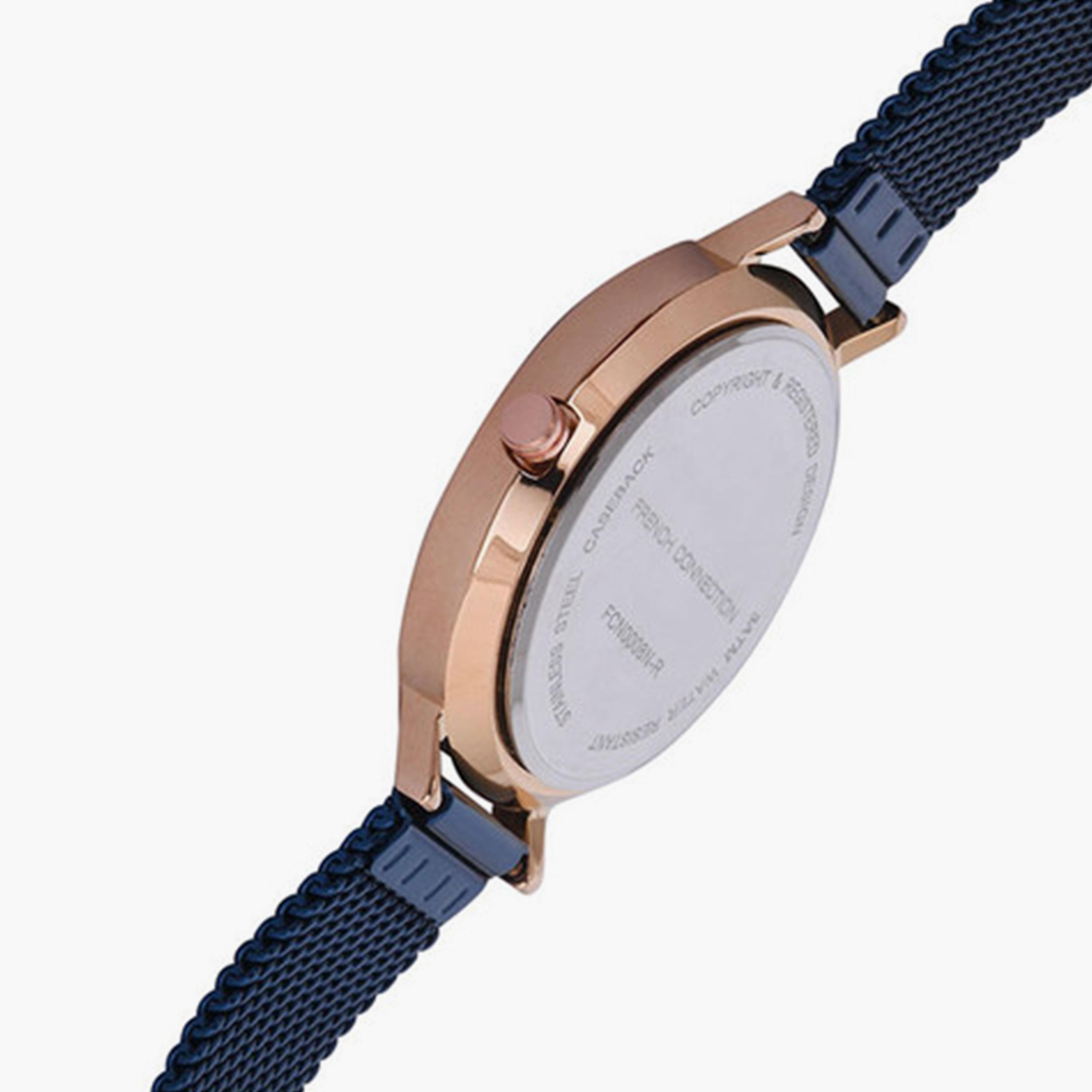 فرينش كونيكشن- ساعة تناظرية للنساء سوار جلدي  35مم لون أزرق | FCN0008N-R-women-watchesandjewellery-watches-image-3