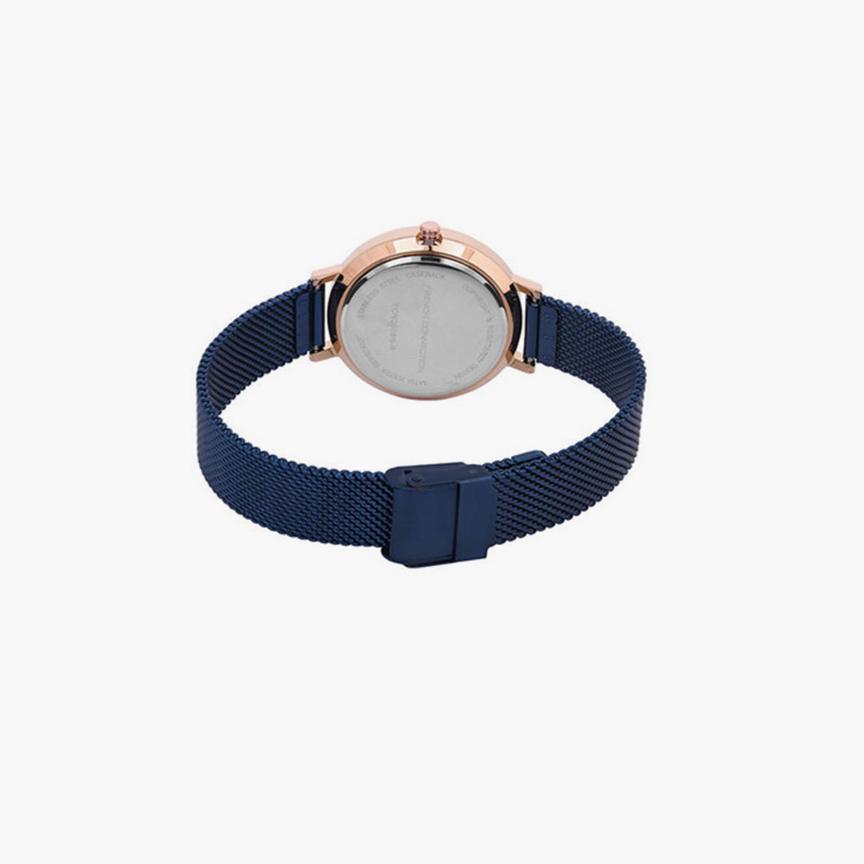 فرينش كونيكشن- ساعة تناظرية للنساء سوار جلدي  35مم لون أزرق | FCN0008N-R-women-watchesandjewellery-watches-image-4