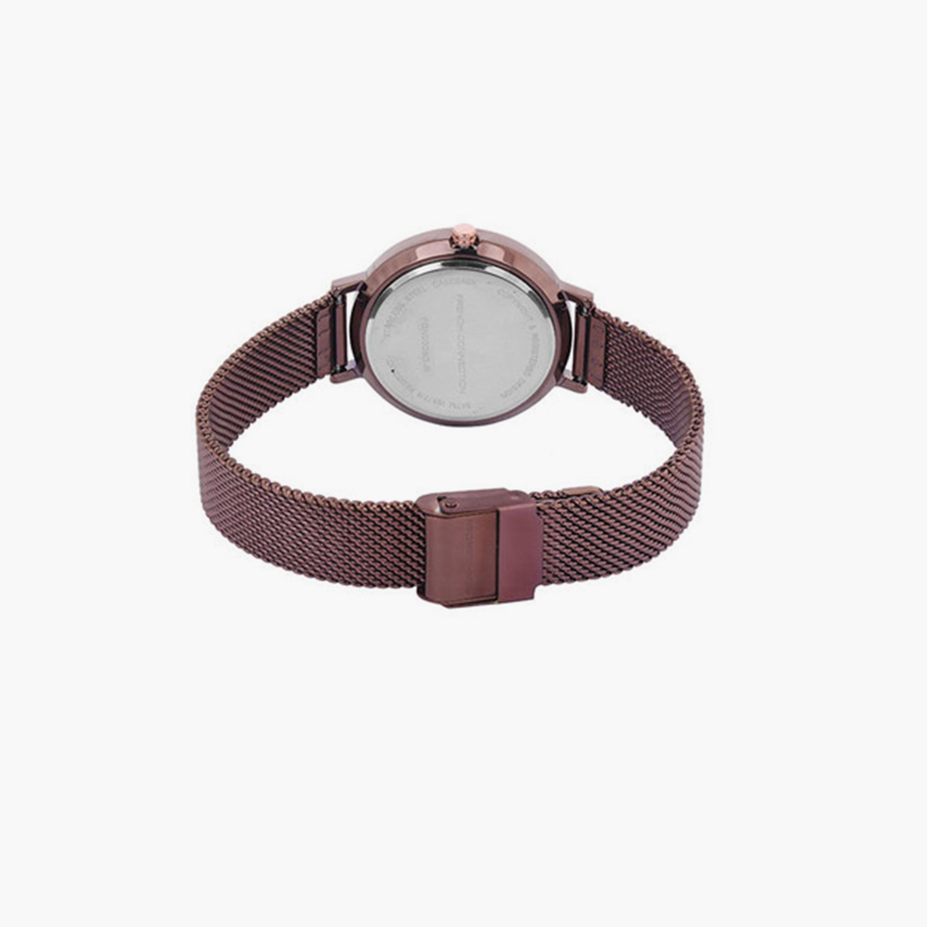 French Connection Women's 35MM Brown Analog Leather Strap Watch | FCN0008O-R-women-watchesandjewellery-watches-image-4