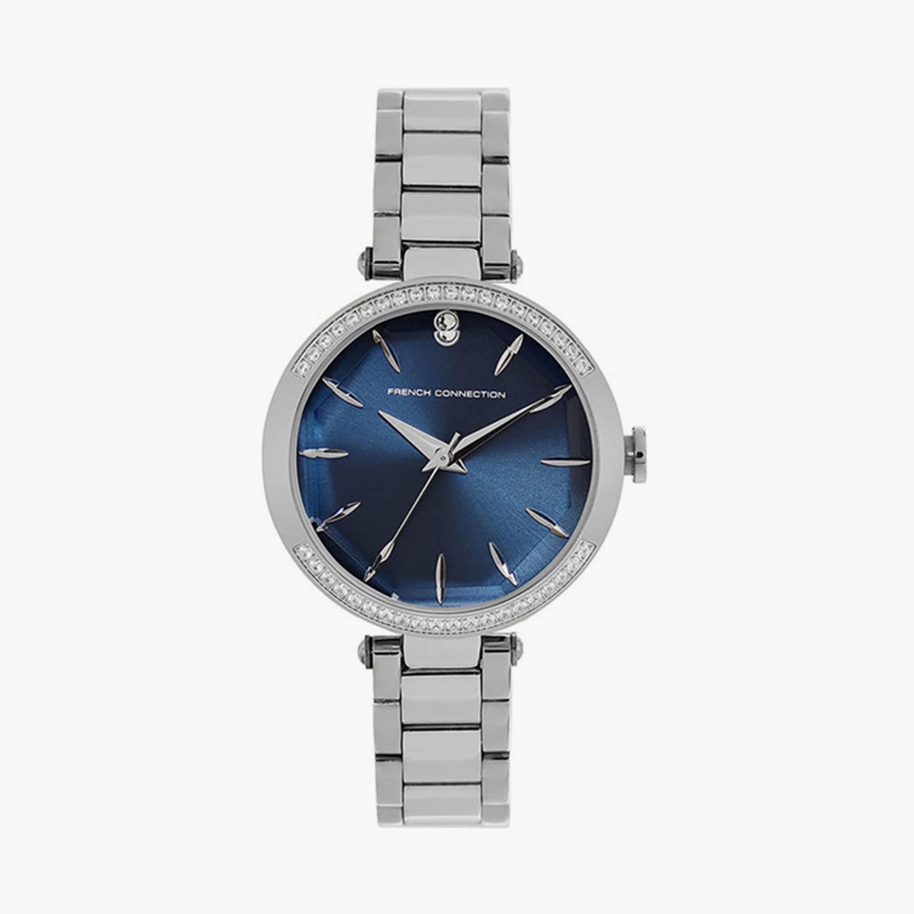 فرينش كونيكشن- ساعة تناظرية للنساء سوار ستانلس ستيل  32مم لون فضي | FCP22USM-women-watchesandjewellery-watches-image-1