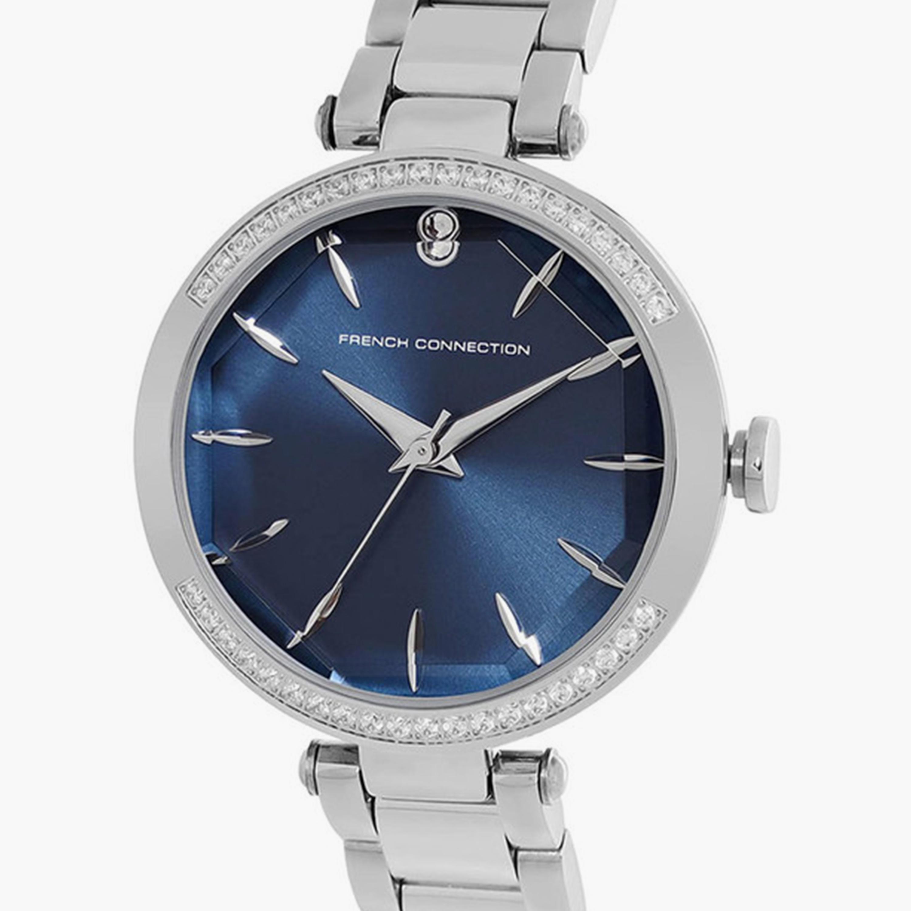 فرينش كونيكشن- ساعة تناظرية للنساء سوار ستانلس ستيل  32مم لون فضي | FCP22USM-women-watchesandjewellery-watches-image-2