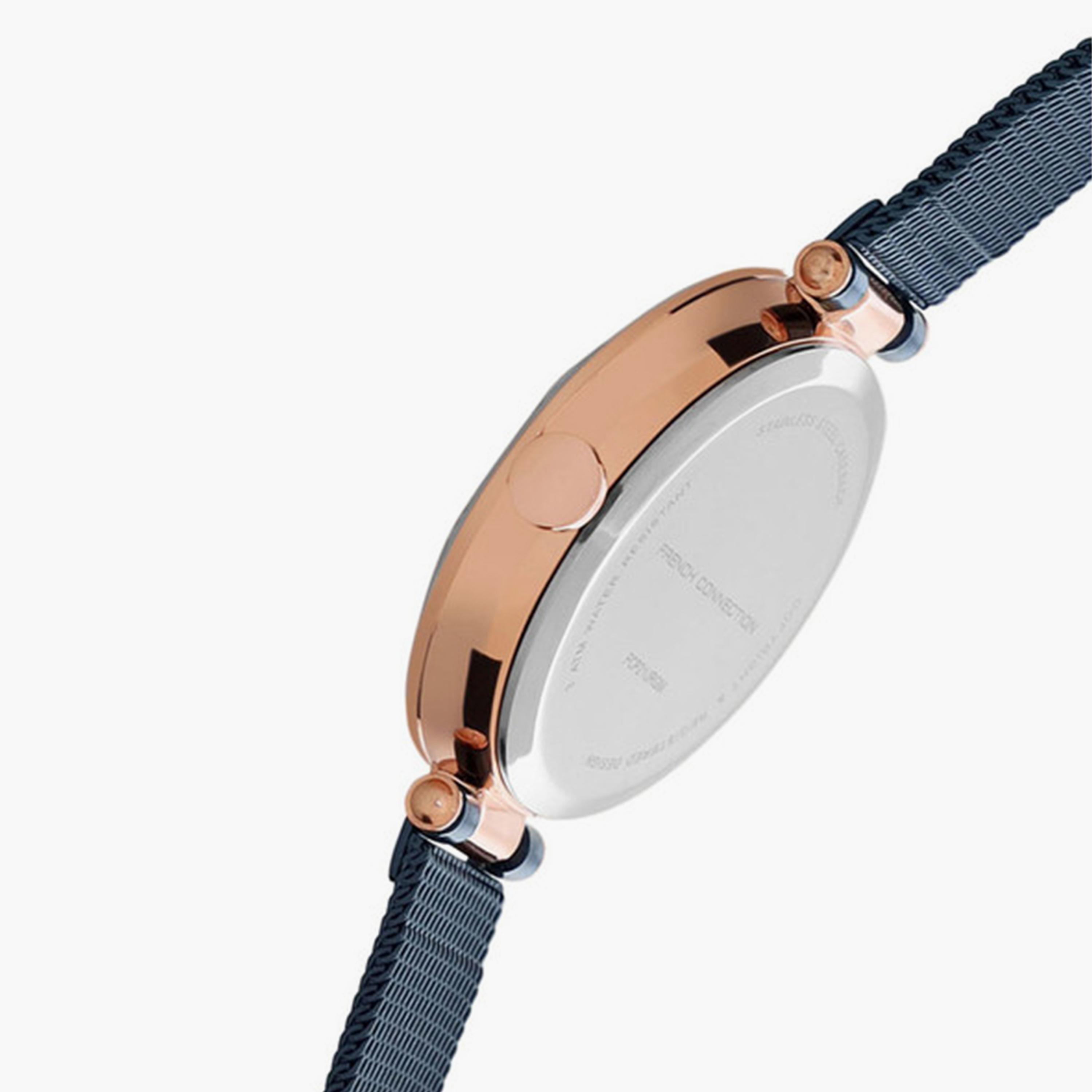 فرينش كونيكشن- ساعة تناظرية للنساء سوار ستانلس ستيل  32مم لون أزرق | FCP21URGM-women-watchesandjewellery-watches-image-3