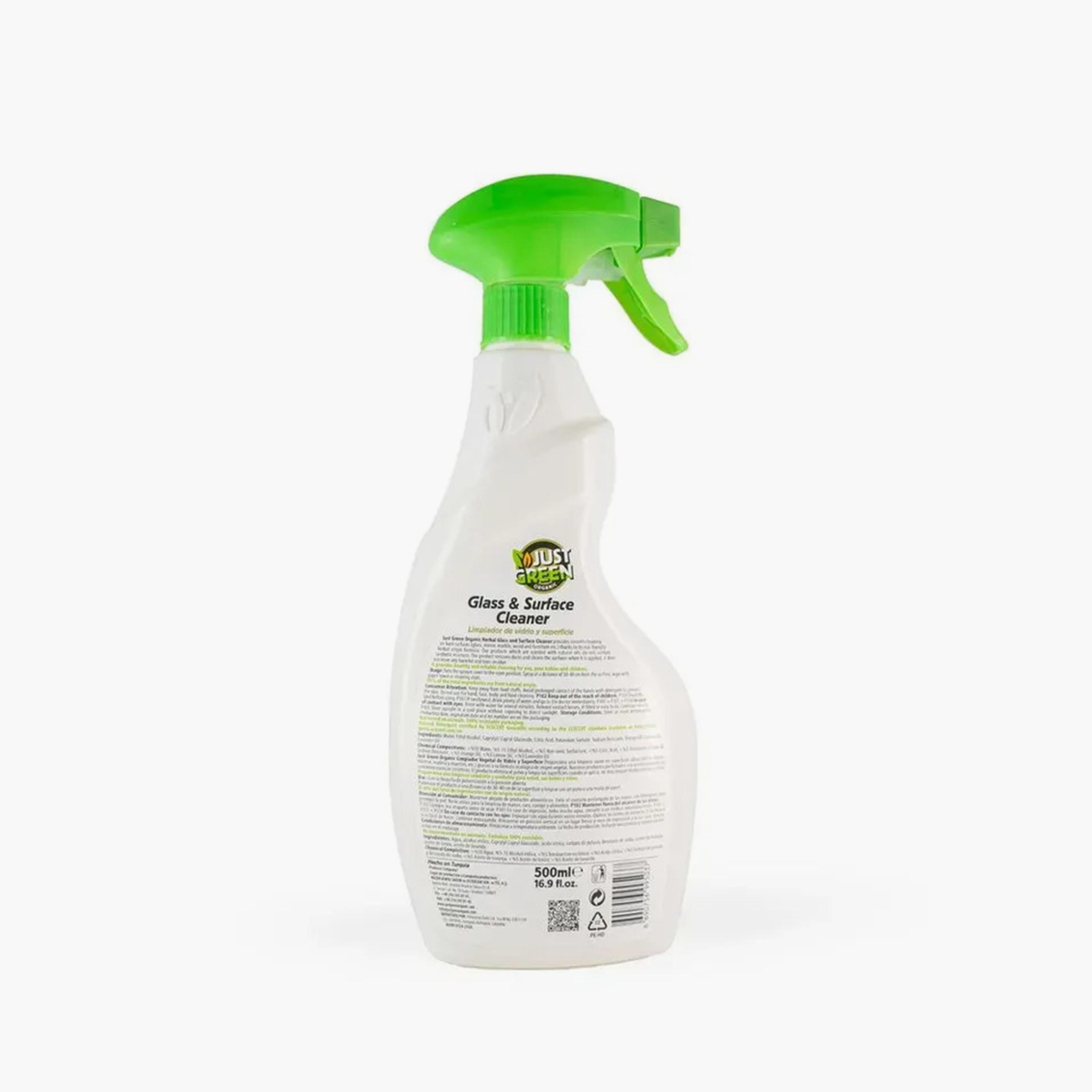 Just Green Organic Glass & Surface Cleaner - 500 ml-baby-feeding-cleaningliquids-image-2
