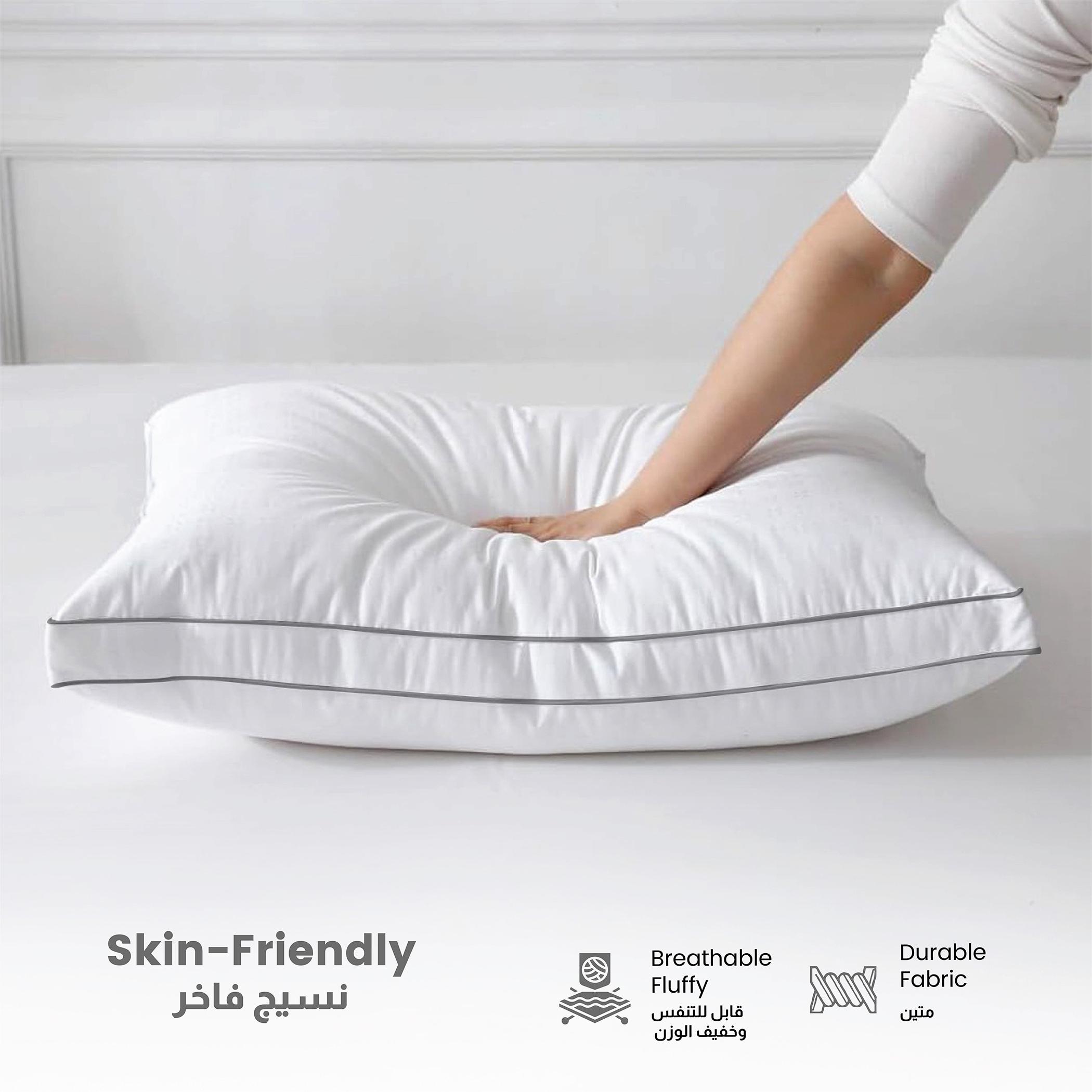 Ultima Gusset Standard Pillow for Back, Stomach or Side Sleepers - 50x70 cm-hbxdecorandfurnishings-bedding-duvetsandpillows-image-2