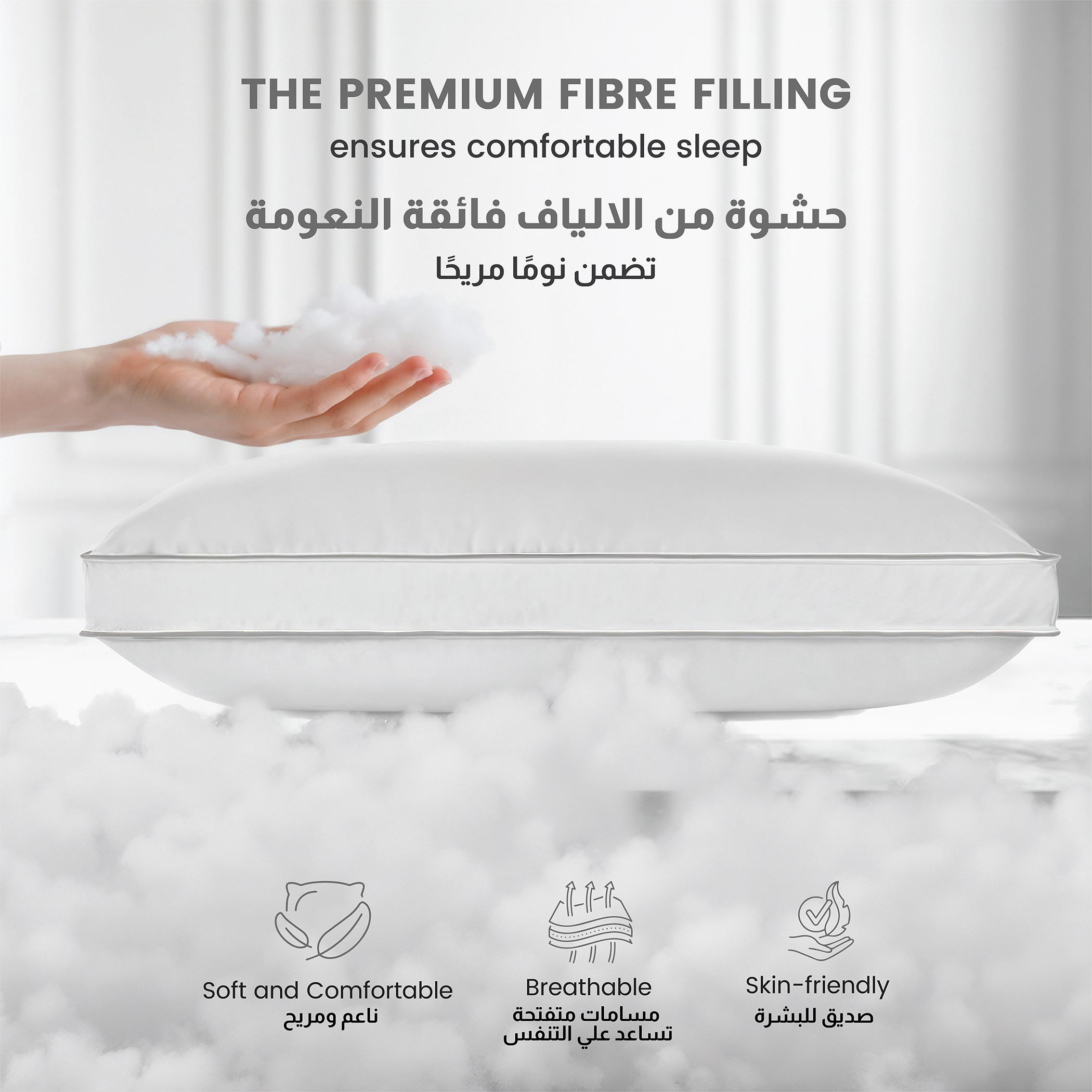 Ultima Gusset Standard Pillow for Back, Stomach or Side Sleepers - 50x70 cm-hbxdecorandfurnishings-bedding-duvetsandpillows-image-3