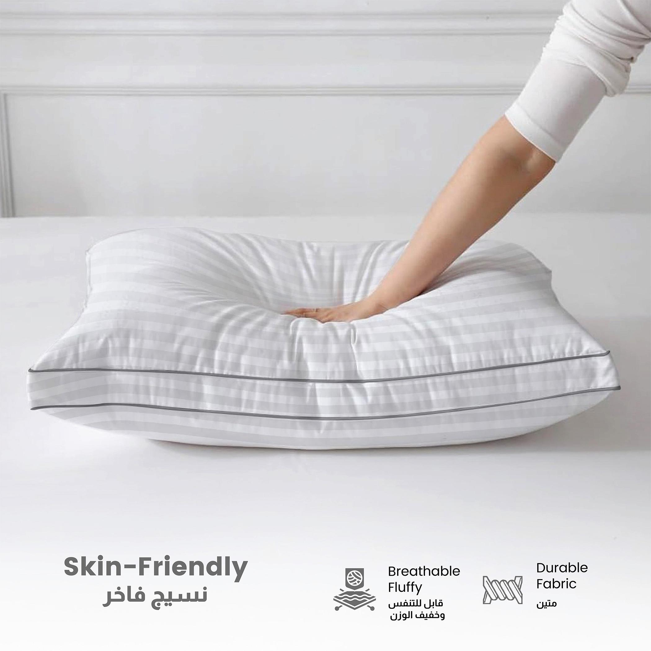 طقم وسادة مقلمة لوضعيات النوم على الظهر والبطن والجانب قطعتين من ألتيما-hbxdecorandfurnishings-bedding-duvetsandpillows-image-2
