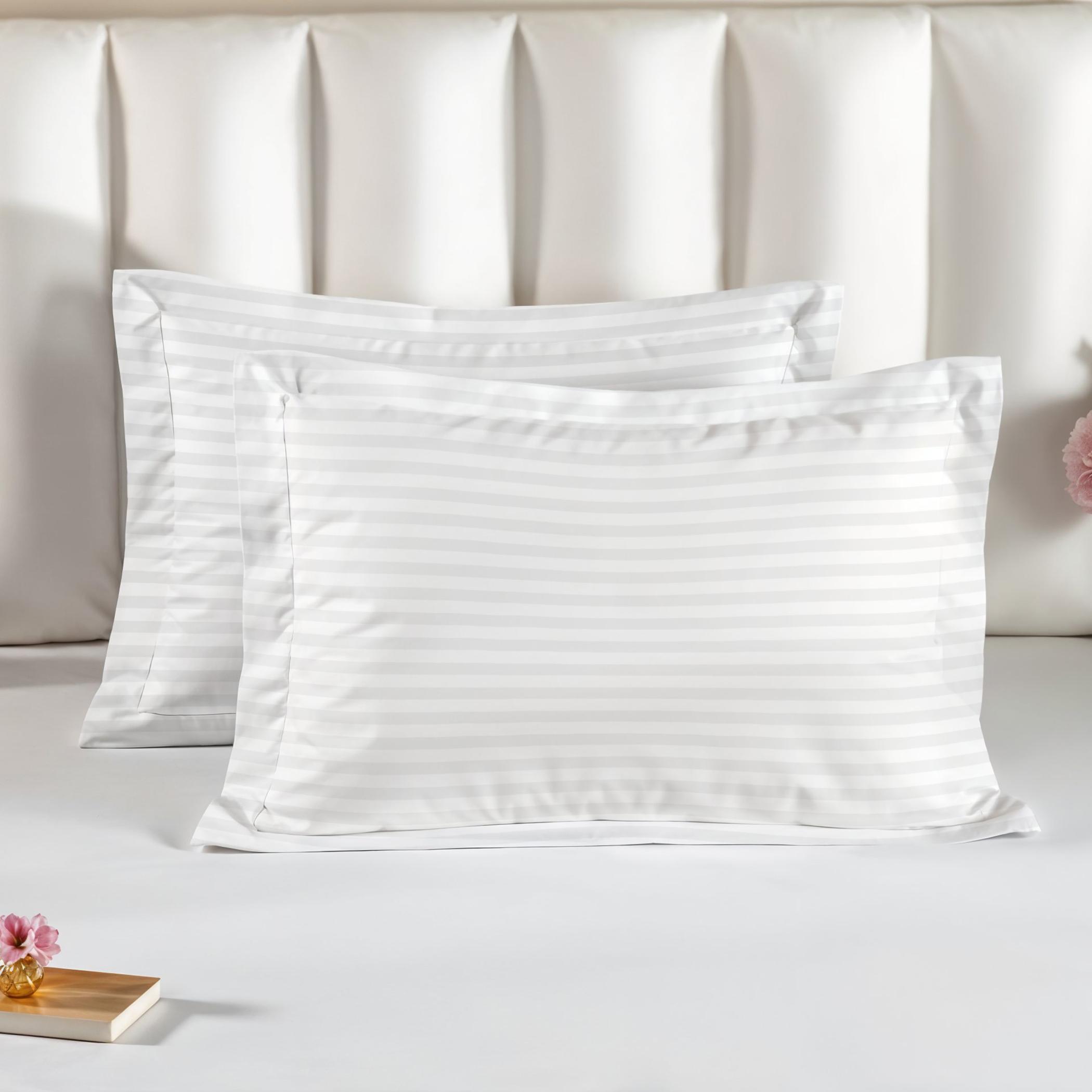 Ultima 2-Piece Pure Combed Cotton Striped Standard Pillowcase Set - 50x75+5 cm-hbxhomeware-bedding-pillowcases-image-1
