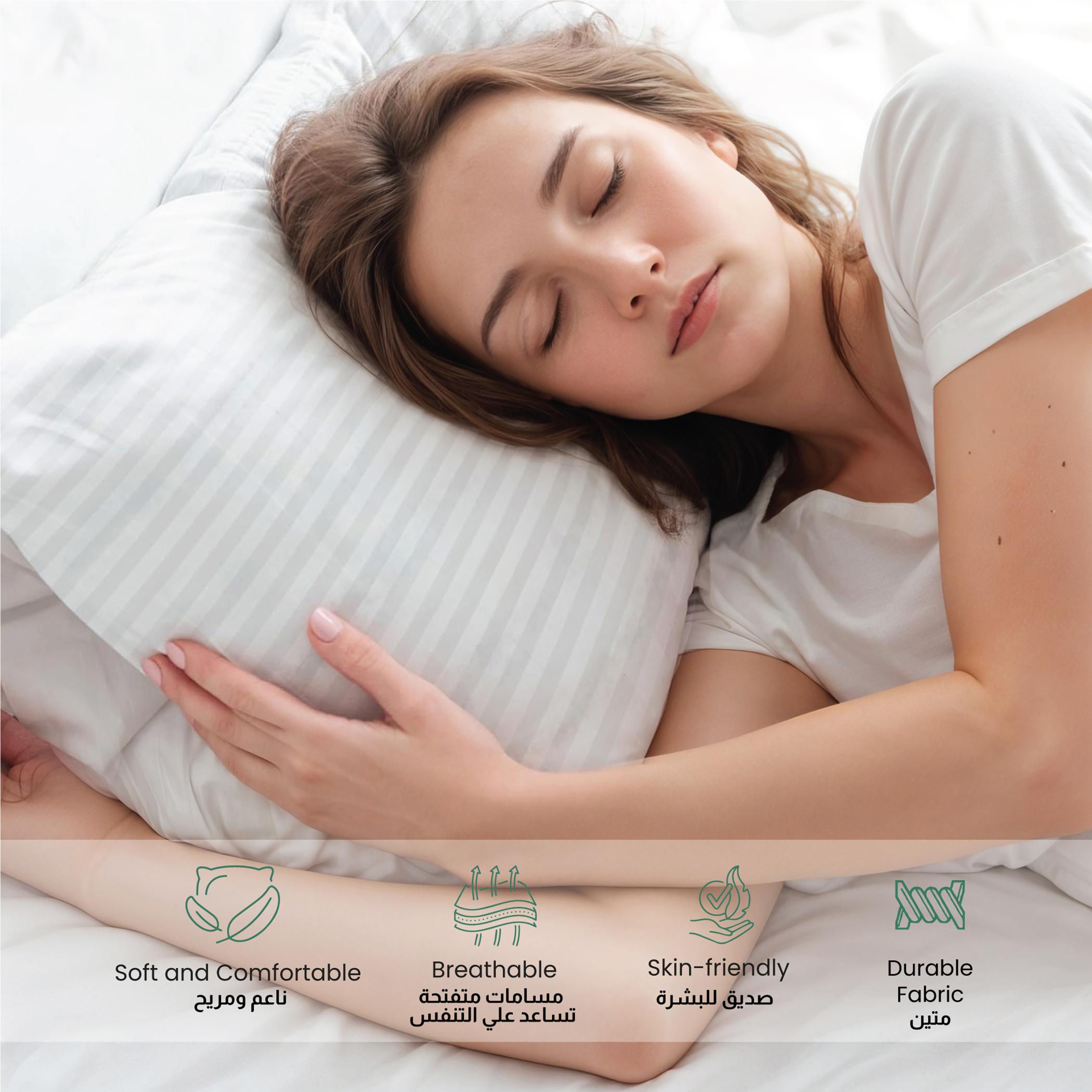 Ultima 2-Piece Pure Combed Cotton Striped Standard Pillowcase Set - 50x75 cm-hbxhomeware-bedding-pillowcases-image-4