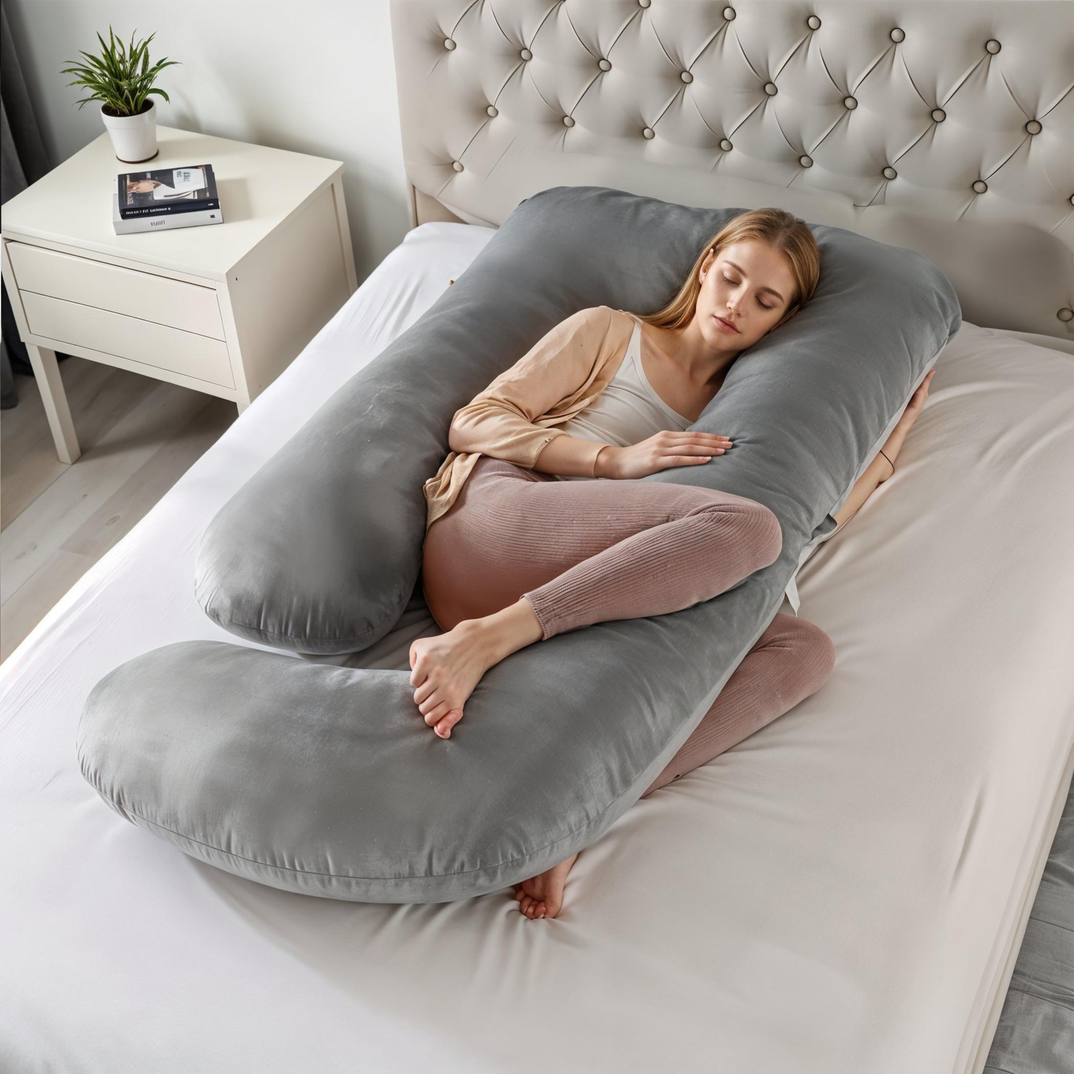 وسادة حمل قطيفة 240 جرام لكل متر مربع على شكل G من ألتيما - 70x140 سم-hbxdecorandfurnishings-bedding-duvetsandpillows-image-4