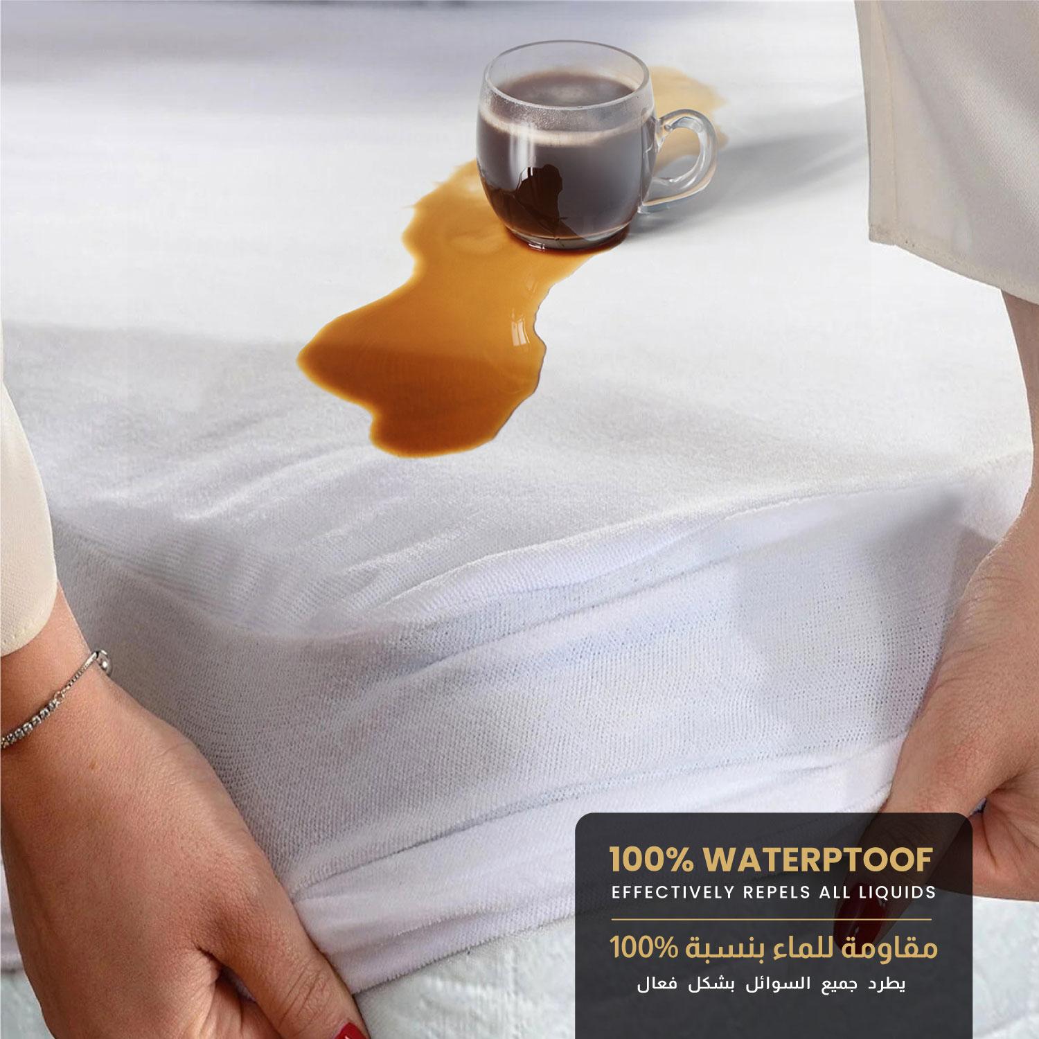 Ultima Waterproof Premium Cotton Terry Deep Pocket Queen Mattress Protector - 150x200 cm-hbxbedroom-bedding-protectorsandtoppers-image-2