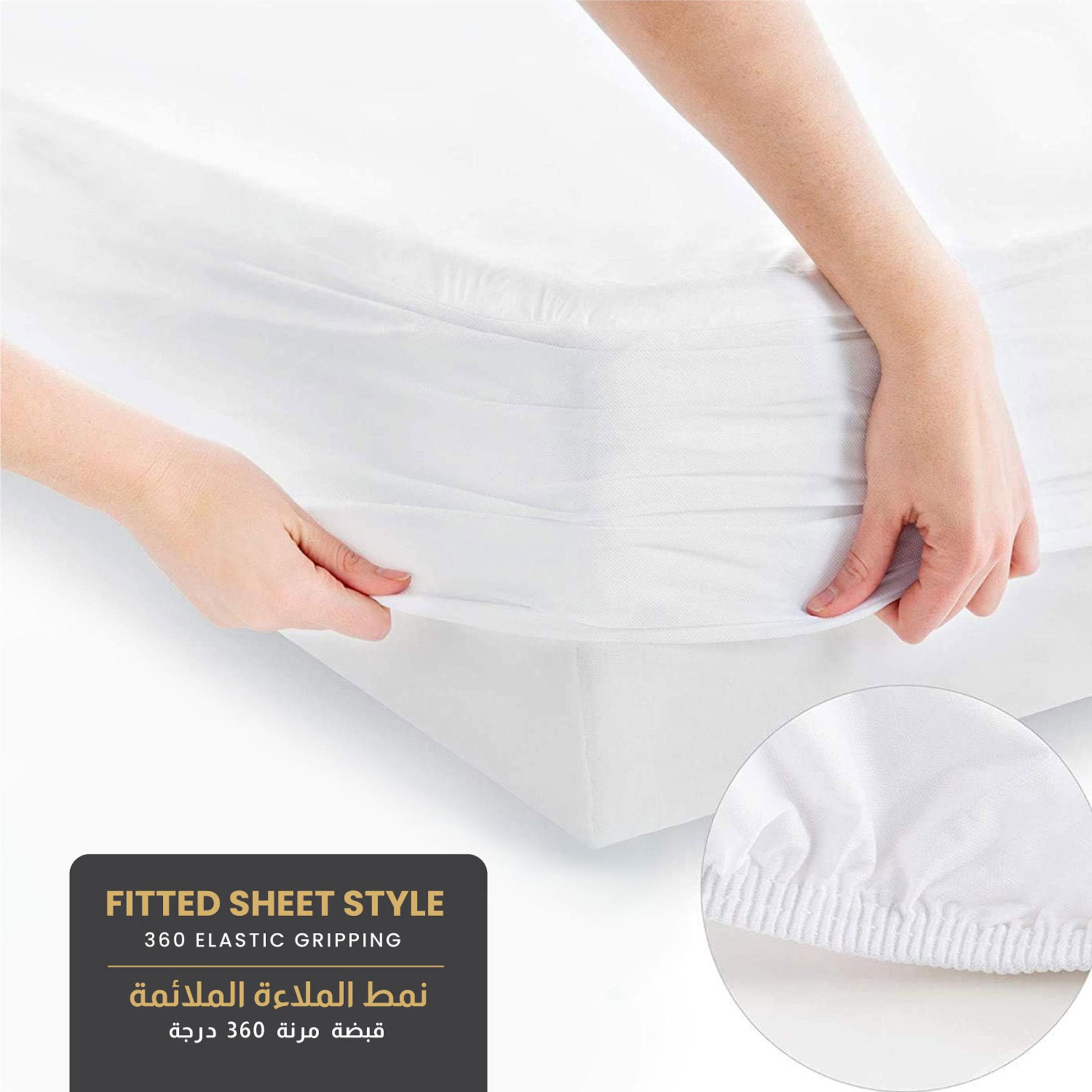 Ultima Waterproof Premium Cotton Terry Deep Pocket Queen Mattress Protector - 150x200 cm-hbxbedroom-bedding-protectorsandtoppers-image-3