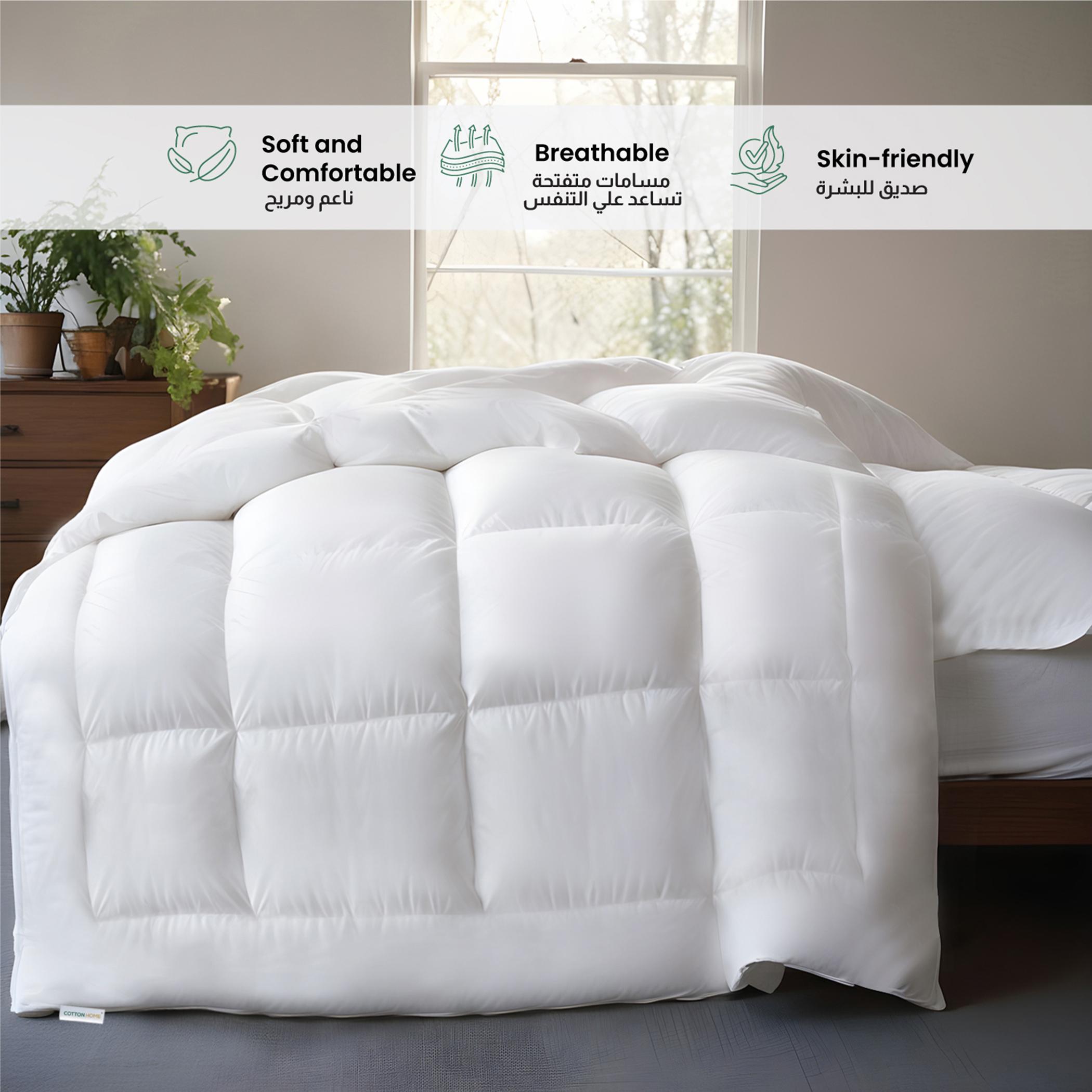 Ultima Premium Anti-Allergic All Season Microfiber Quilted Single Duvet Insert - 135x200 cm-hbxdecorandfurnishings-bedding-duvetsandpillows-image-2