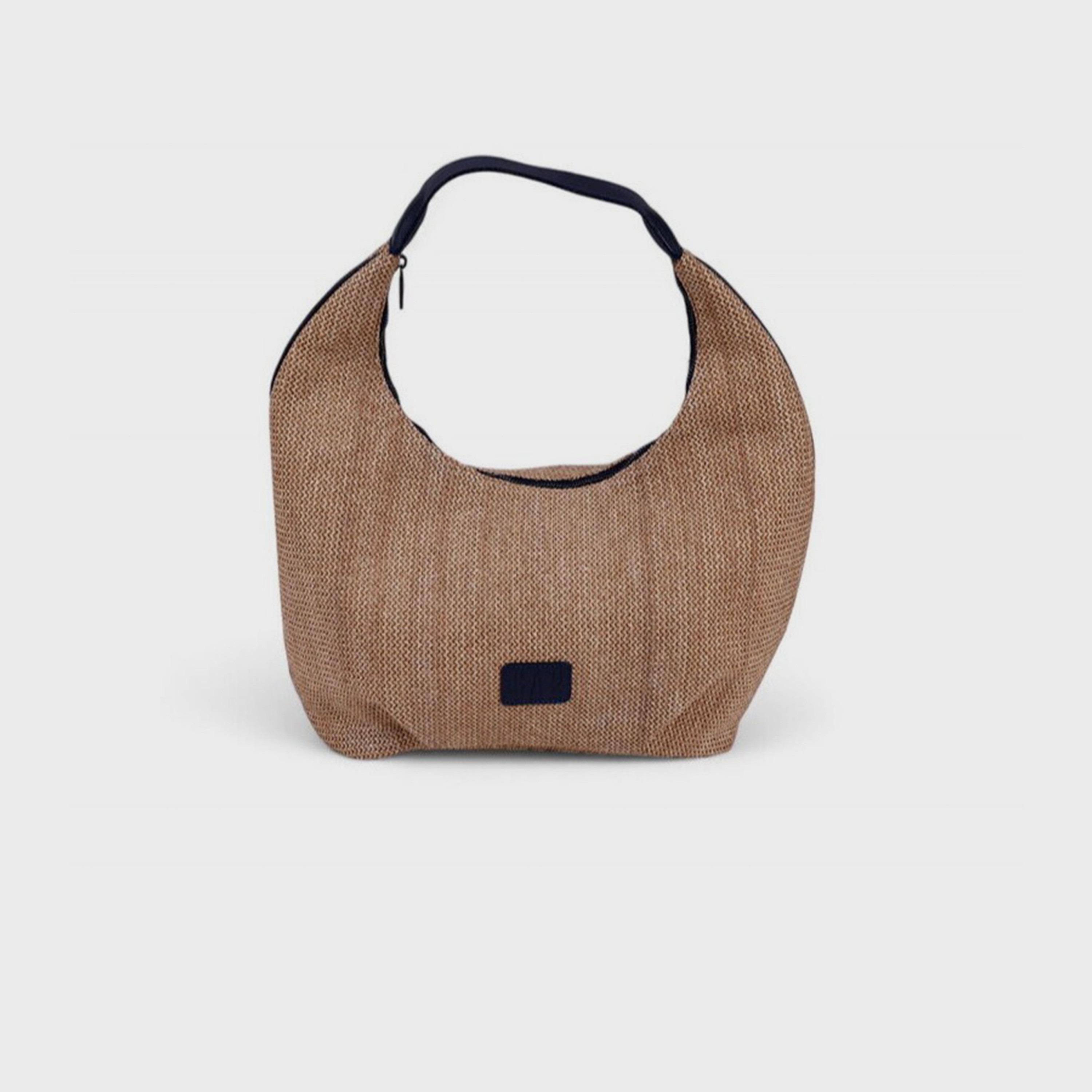 غاب-  شنطة كتف بمقبض مزدوج مزخرف وسحاب إغلاق-women-bagsandwallets-handbags-image-1