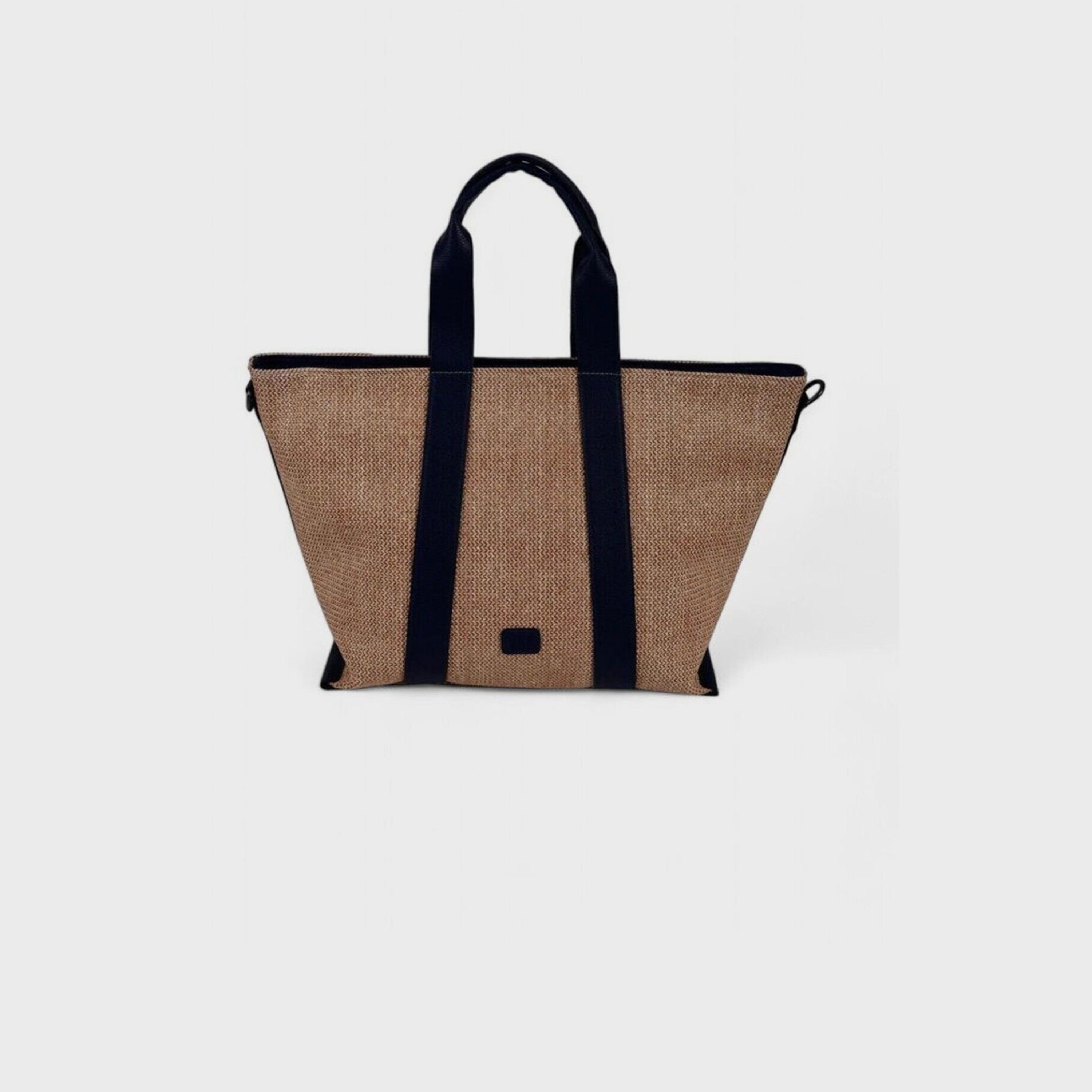 GAP Textured Double-Handle Satchel Bag with Zipper Closure and Detachable Strap-women-bagsandwallets-handbags-image-1