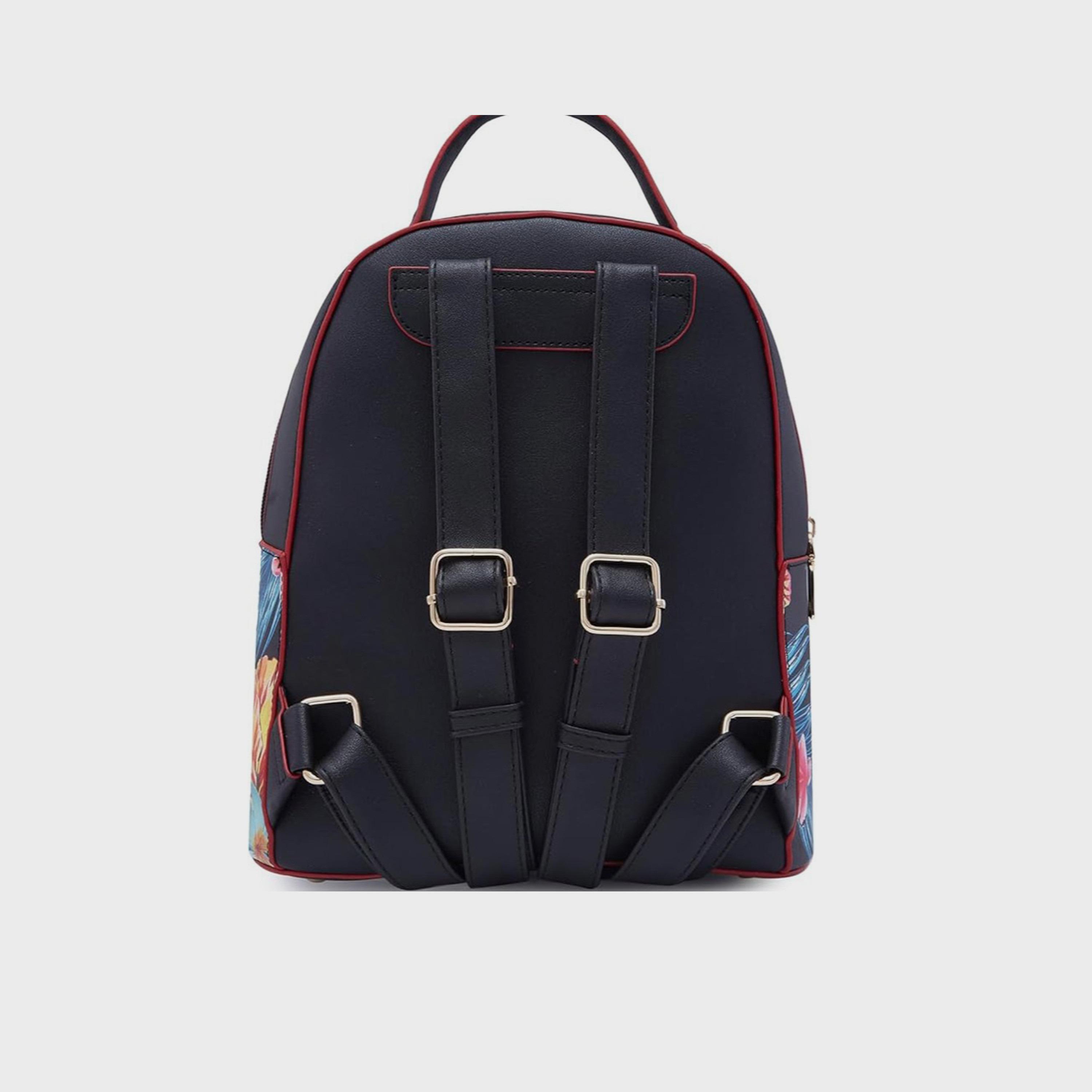 Caprese Printed Top Handle Mini Backpack with Zipper Closure and Adjustable Strap | 27 x 24 x 13 cm-travel-luggagesandbags-backpacks-image-4