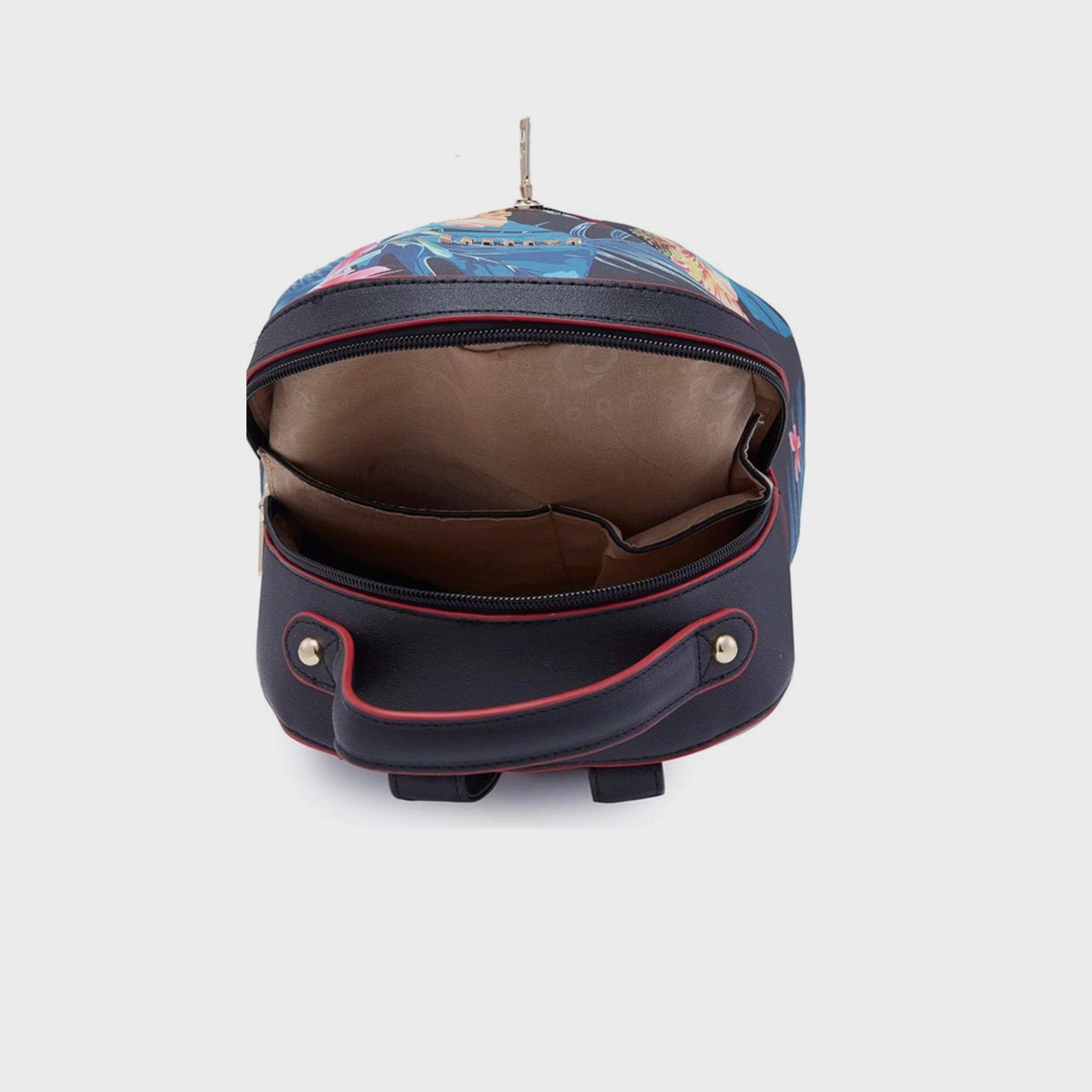 Caprese Printed Top Handle Mini Backpack with Zipper Closure and Adjustable Strap | 27 x 24 x 13 cm-travel-luggagesandbags-backpacks-image-5