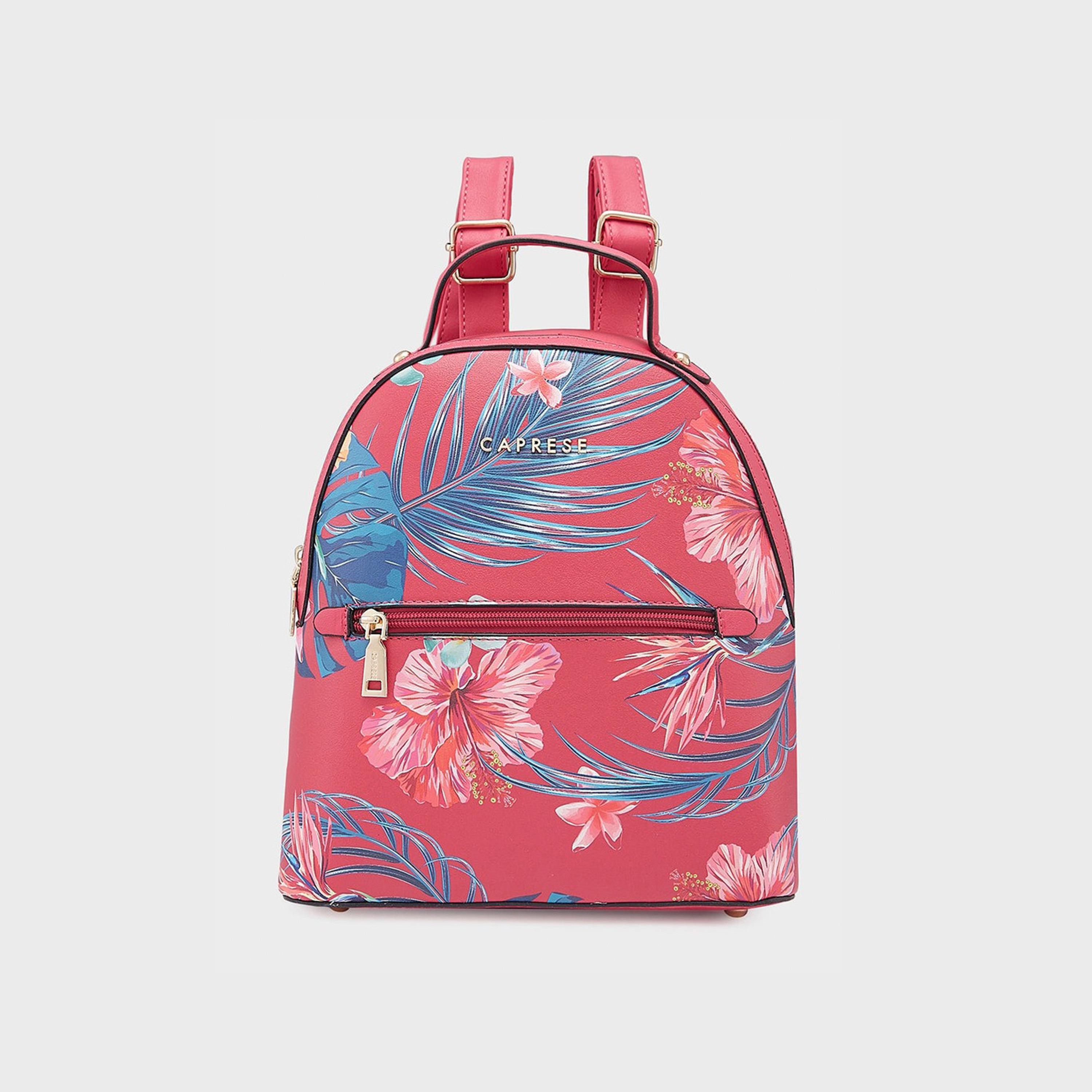 Caprese Printed Top Handle Mini Backpack with Zipper Closure and Adjustable Strap | 24 x 13 x 27 cm cm-travel-luggagesandbags-backpacks-image-1