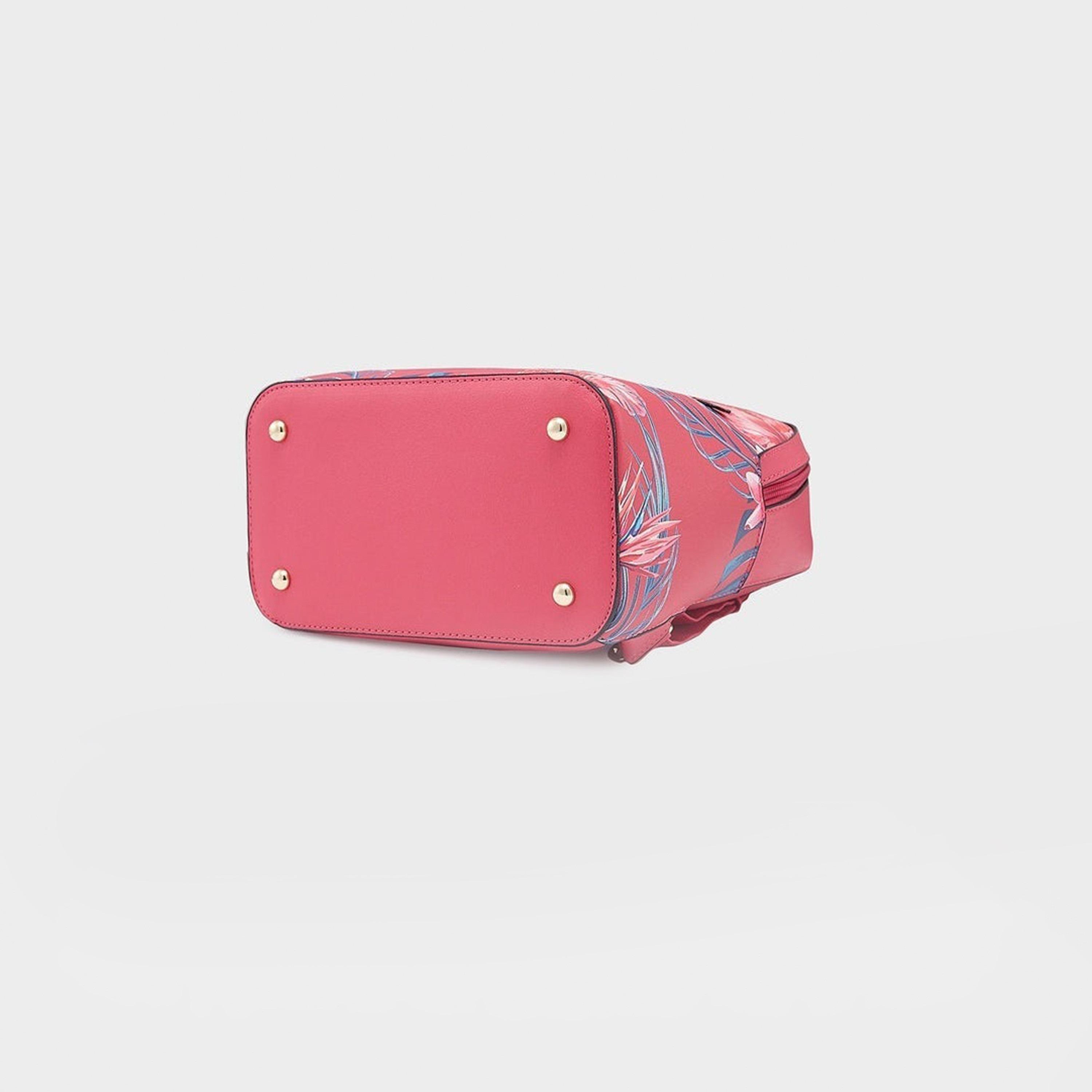 Caprese Printed Top Handle Mini Backpack with Zipper Closure and Adjustable Strap | 24 x 13 x 27 cm cm-travel-luggagesandbags-backpacks-image-4