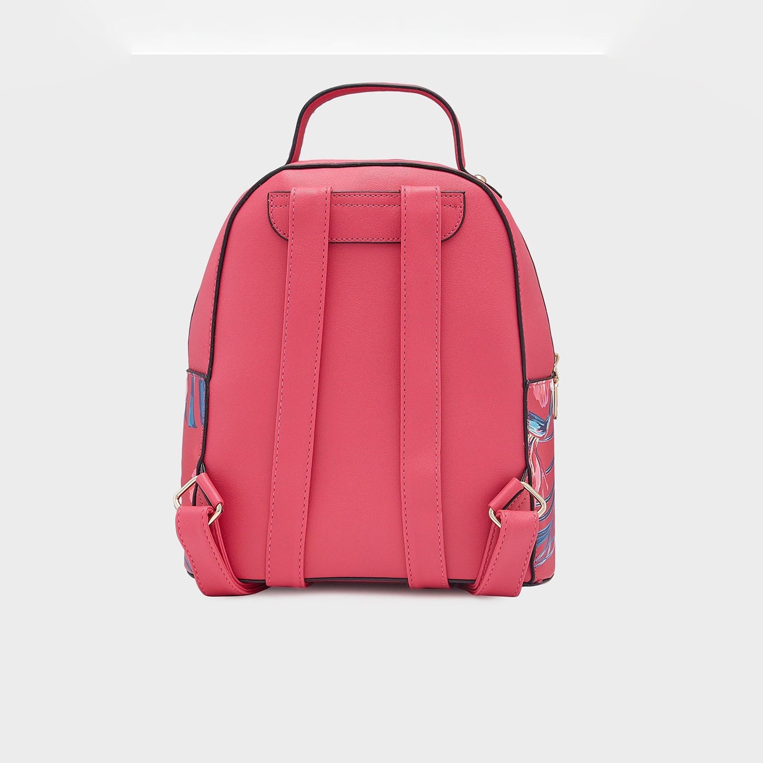 Caprese Printed Top Handle Mini Backpack with Zipper Closure and Adjustable Strap | 24 x 13 x 27 cm cm-travel-luggagesandbags-backpacks-image-6