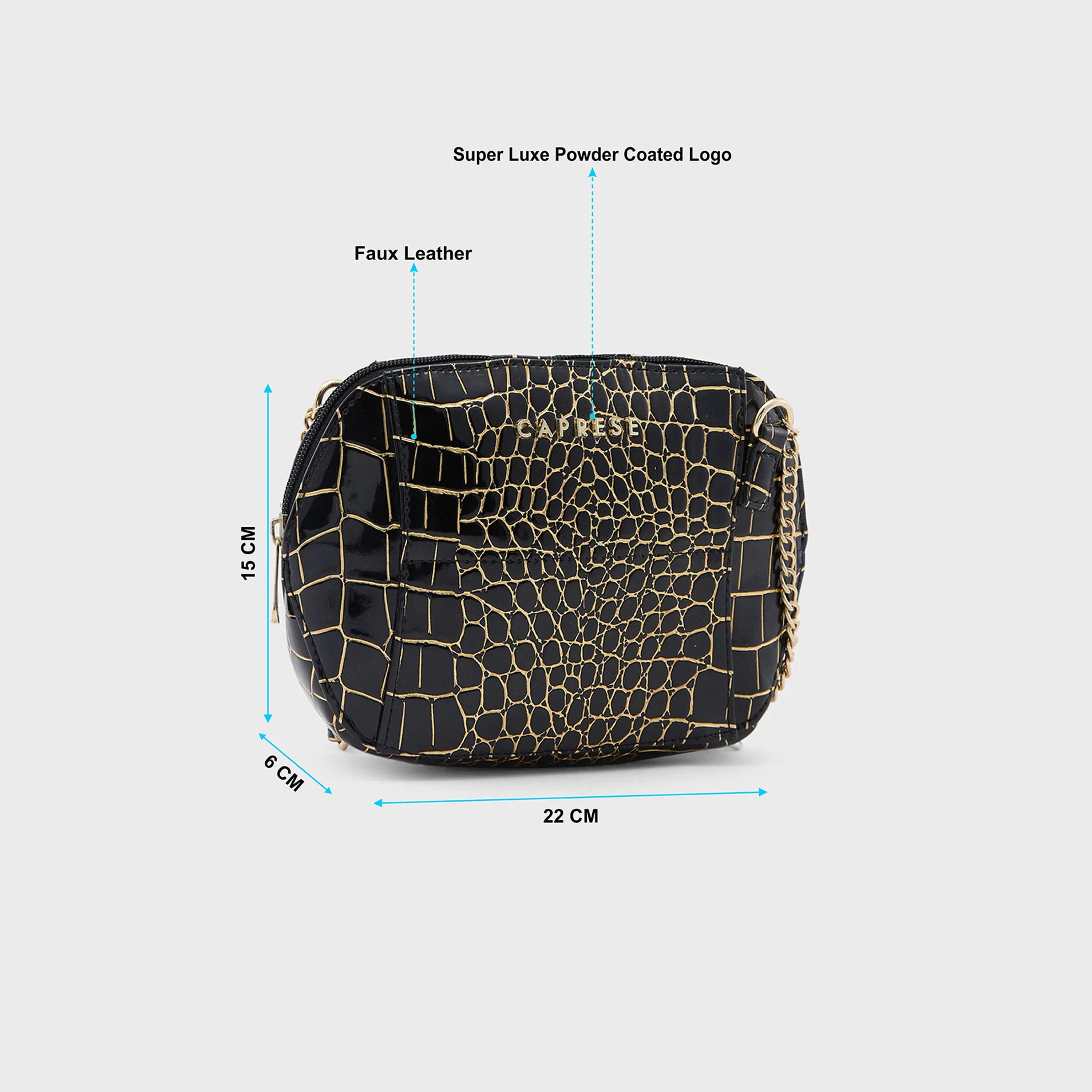 حقيبة كروس بطبعة من كابريزي مع إغلاق بسحاب وحزام قابل للتعديل | 22 × 15 × 6 سم-women-bagsandwallets-handbags-image-4