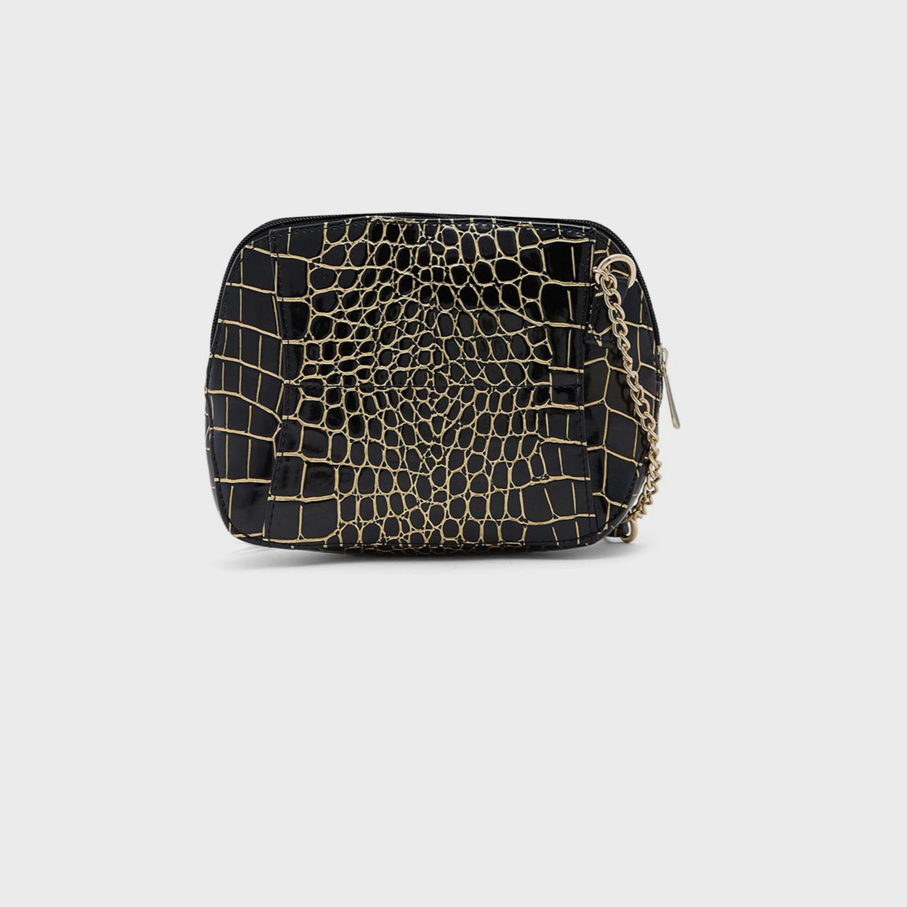 حقيبة كروس بطبعة من كابريزي مع إغلاق بسحاب وحزام قابل للتعديل | 22 × 15 × 6 سم-women-bagsandwallets-handbags-image-6