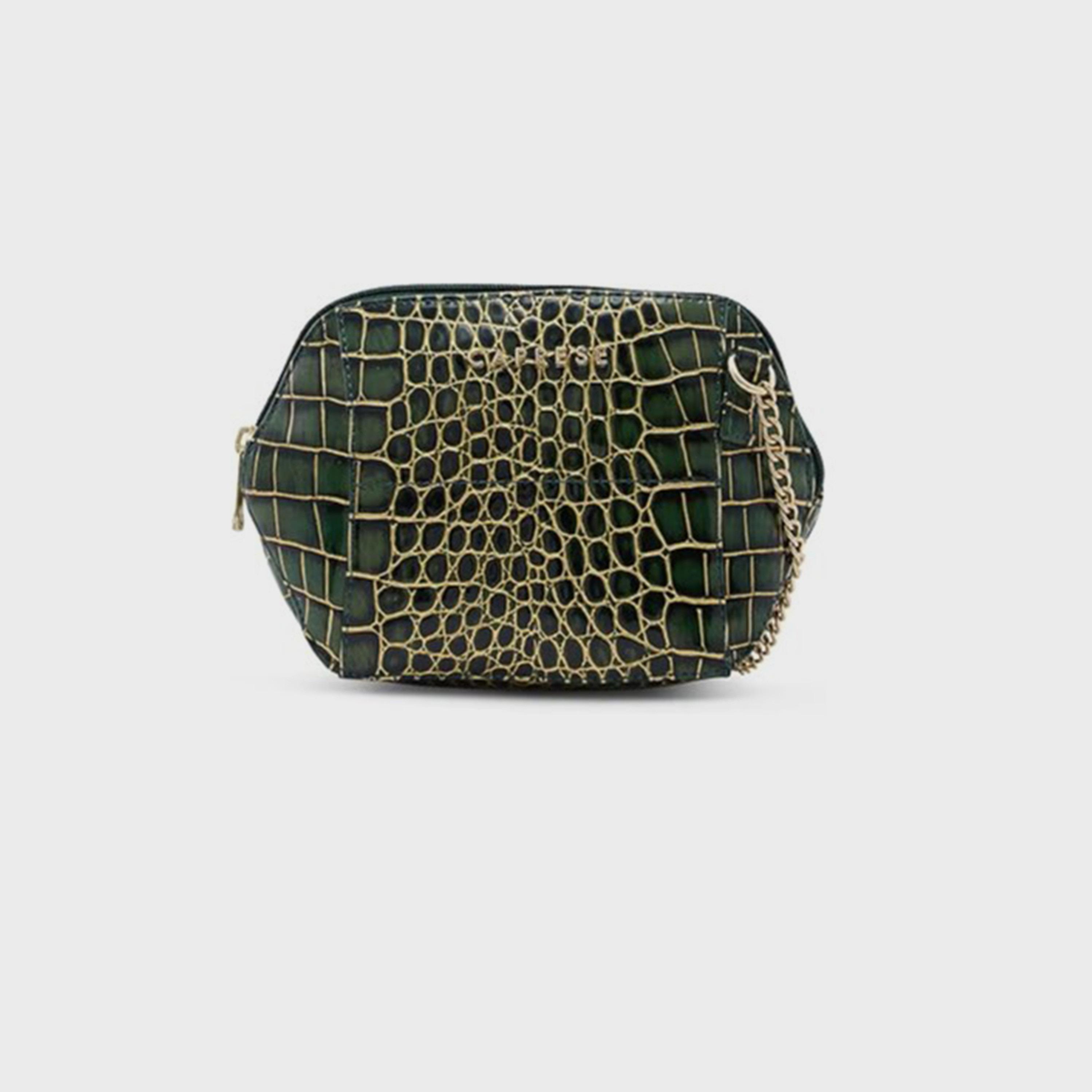 حقيبة كروس بطبعة من كابريزي مع إغلاق بسحاب وحزام قابل للتعديل | 22 × 15 × 6 سم-women-bagsandwallets-handbags-image-6