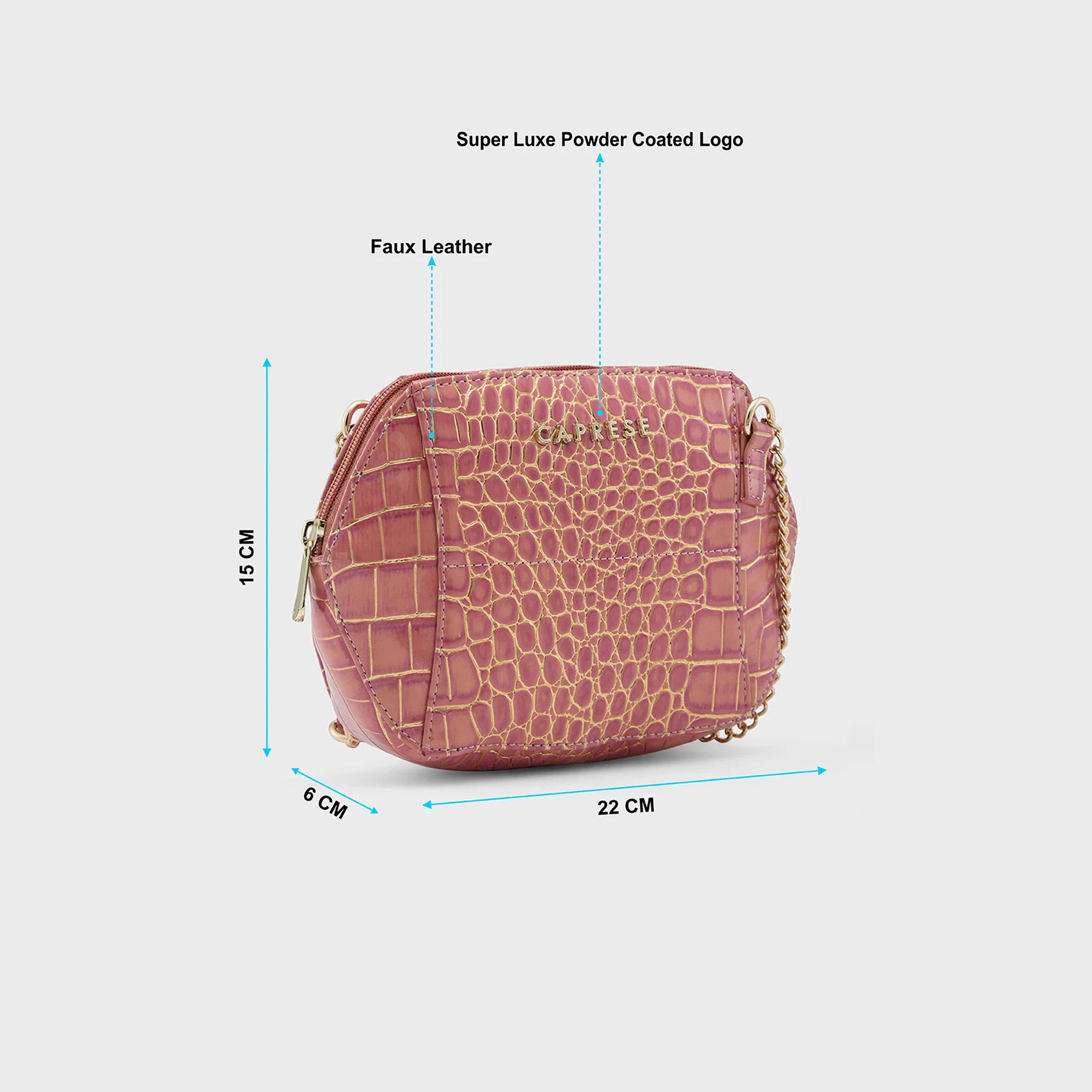 حقيبة كروس بطبعة من كابريزي مع إغلاق بسحاب وحزام قابل للتعديل | 22 × 15 × 6 سم-women-bagsandwallets-handbags-image-4