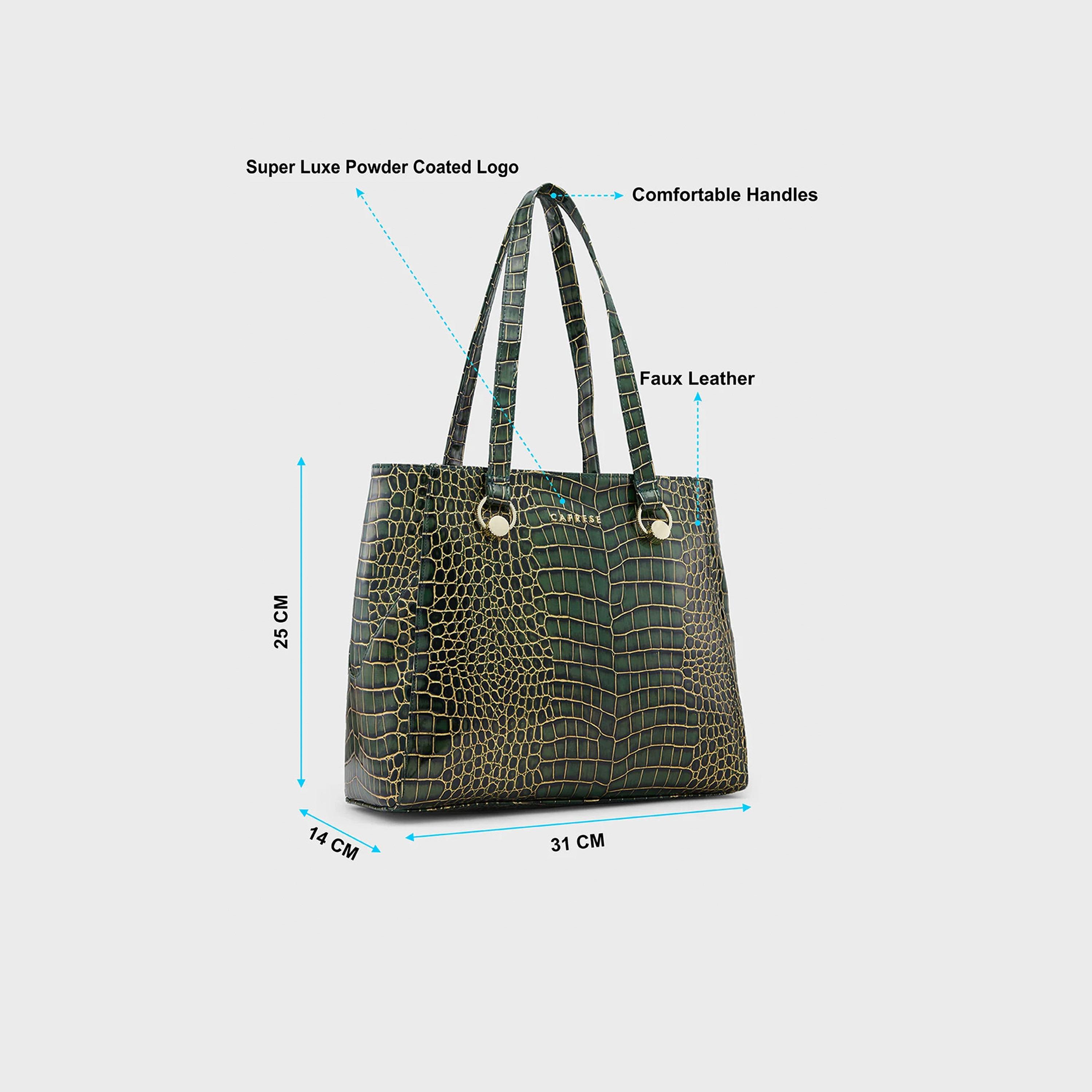 Caprese Animal Print Double-Handle Shoulder Bag with Zipper Closure | 31 x 25 x 14 cm-women-bagsandwallets-handbags-image-3