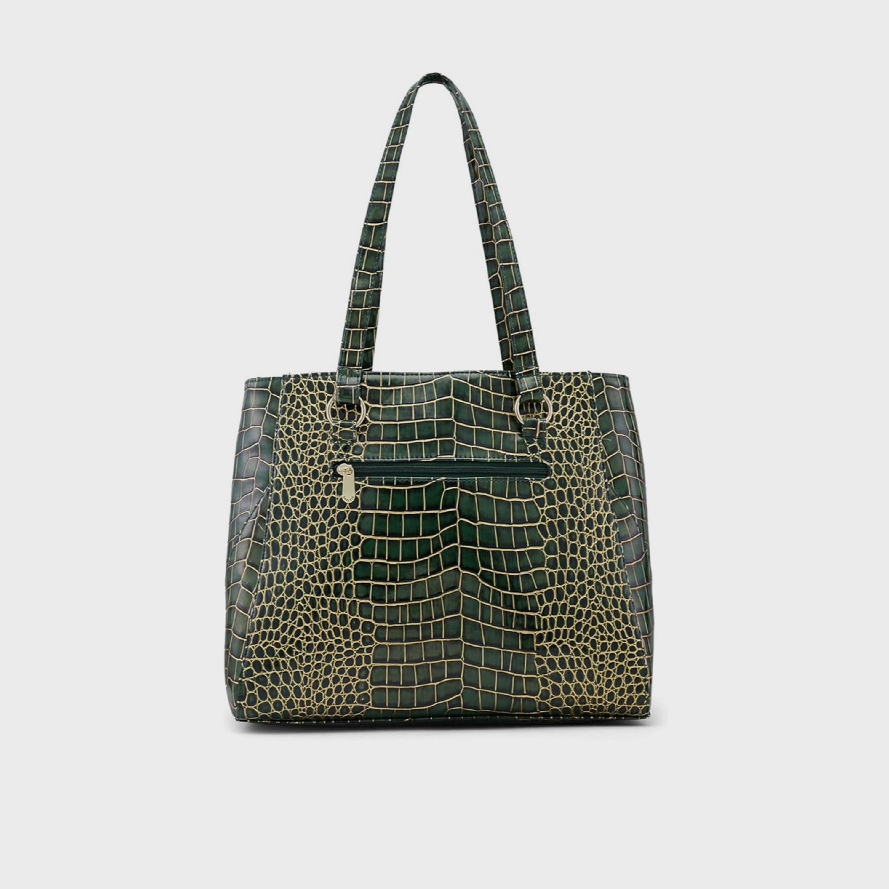 Caprese Animal Print Double-Handle Shoulder Bag with Zipper Closure | 31 x 25 x 14 cm-women-bagsandwallets-handbags-image-4