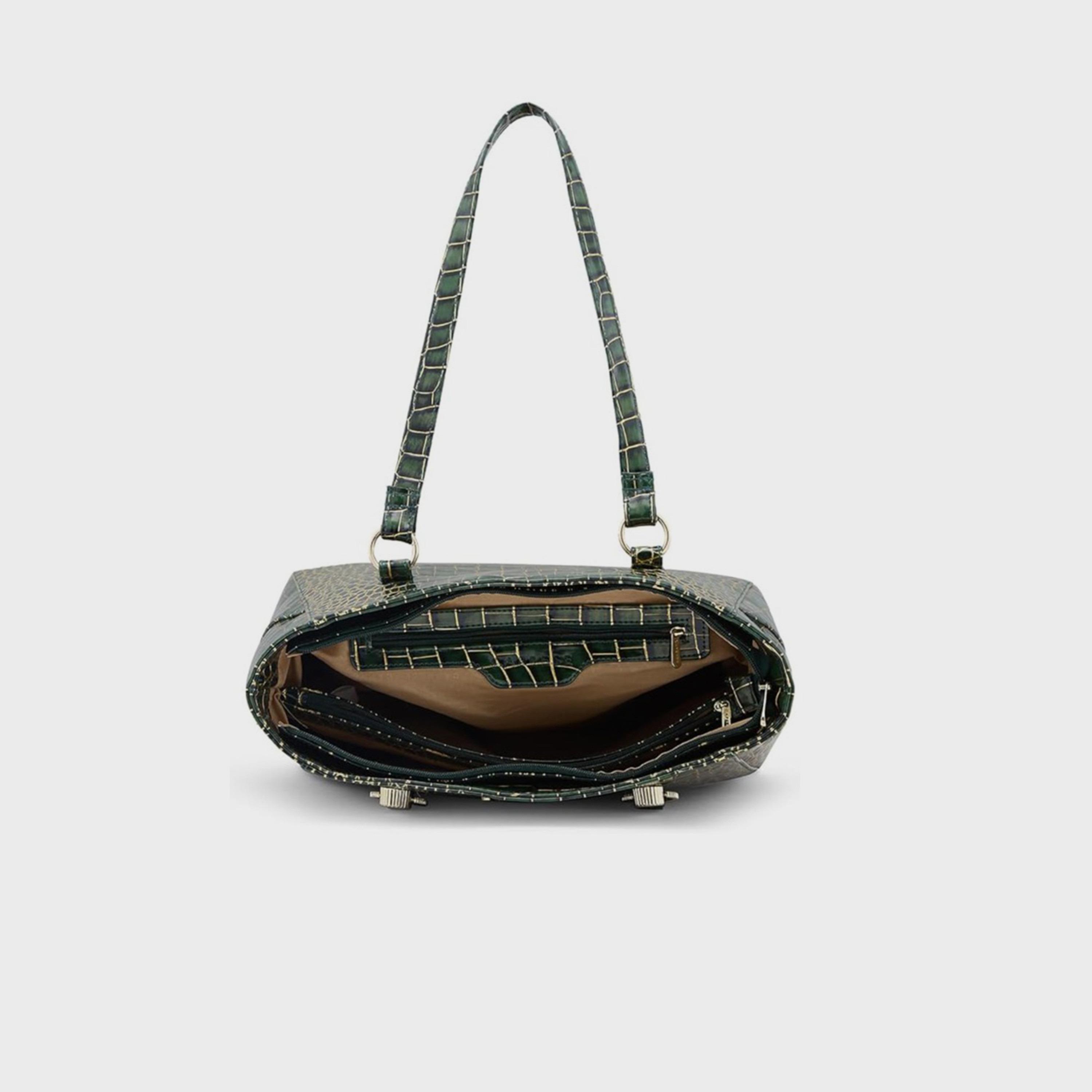 Caprese Animal Print Double-Handle Shoulder Bag with Zipper Closure | 31 x 25 x 14 cm-women-bagsandwallets-handbags-image-5