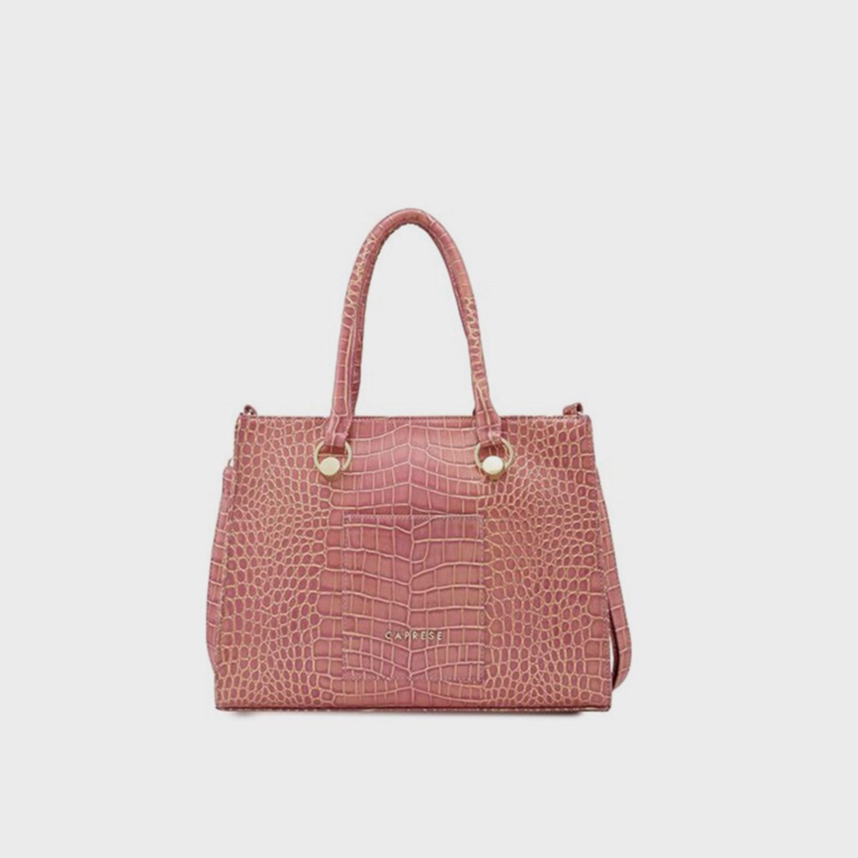 Caprese Animal Print Double-Handle Shoulder Bag with Zipper Closure and Detachable Strap | 47 x 25 x 14 cm-women-bagsandwallets-handbags-image-1