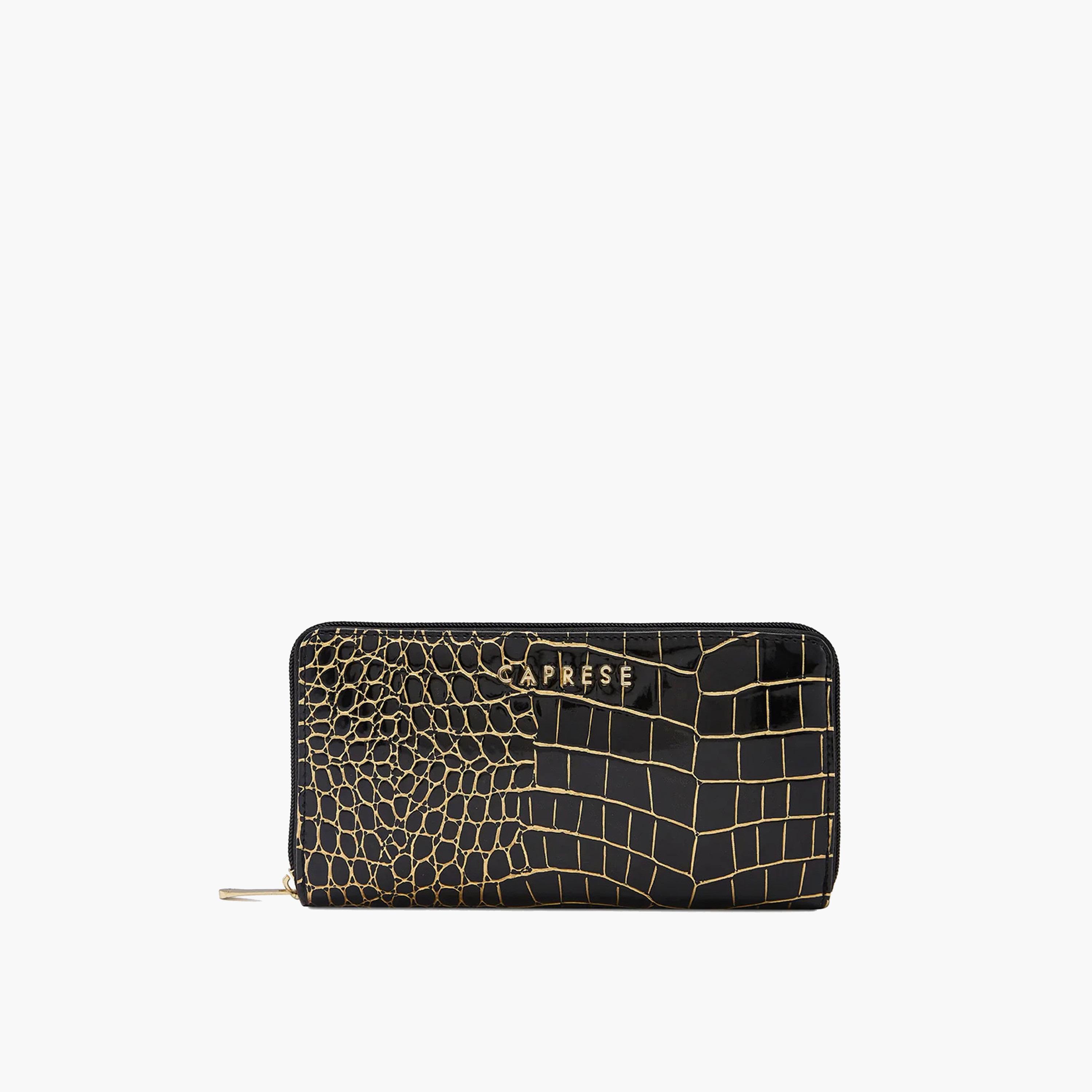 Caprese Animal Print Wallet with Zipper Closure | 20 x 10 x 2 cm-women-bagsandwallets-wallets-image-1