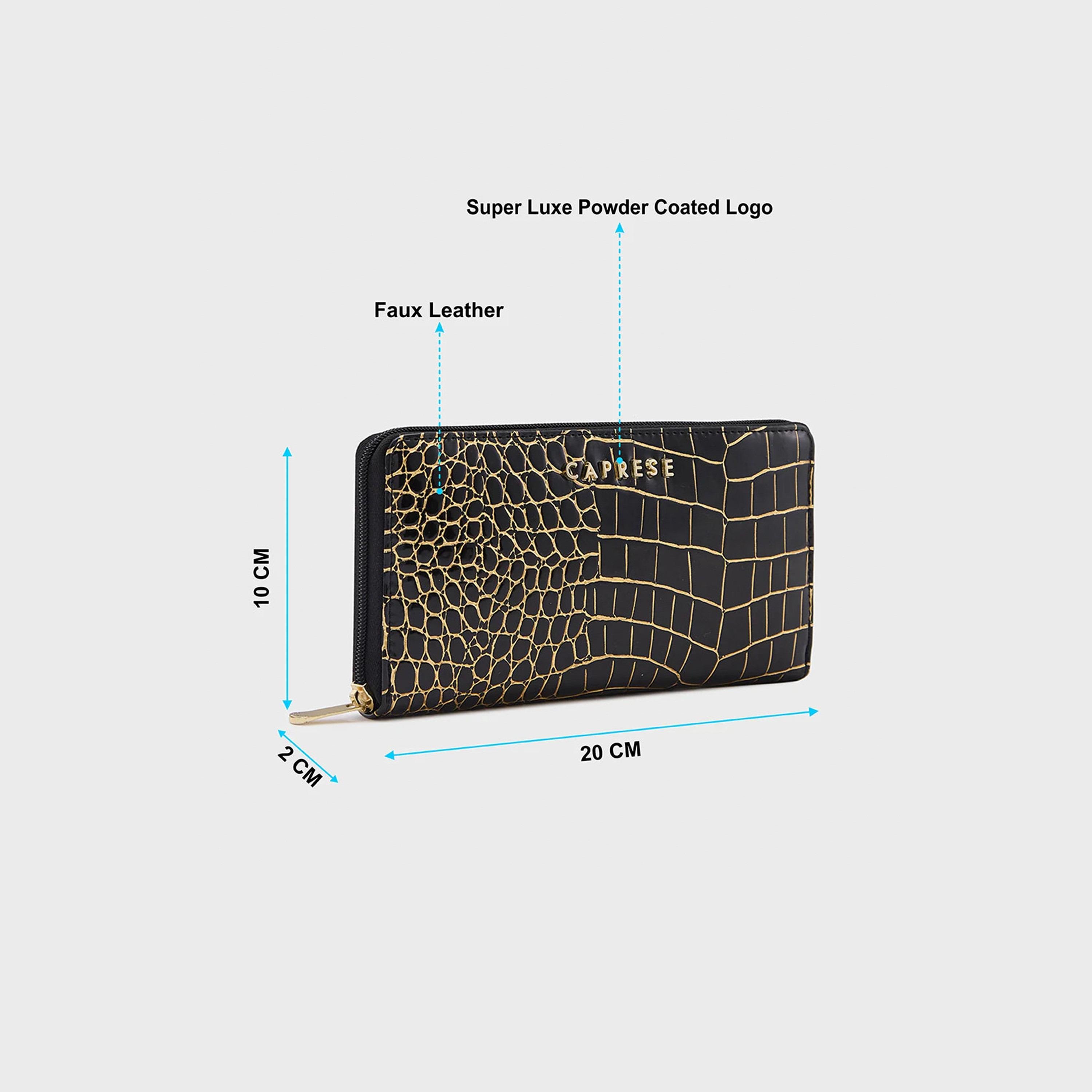 Caprese Animal Print Wallet with Zipper Closure | 20 x 10 x 2 cm-women-bagsandwallets-wallets-image-3