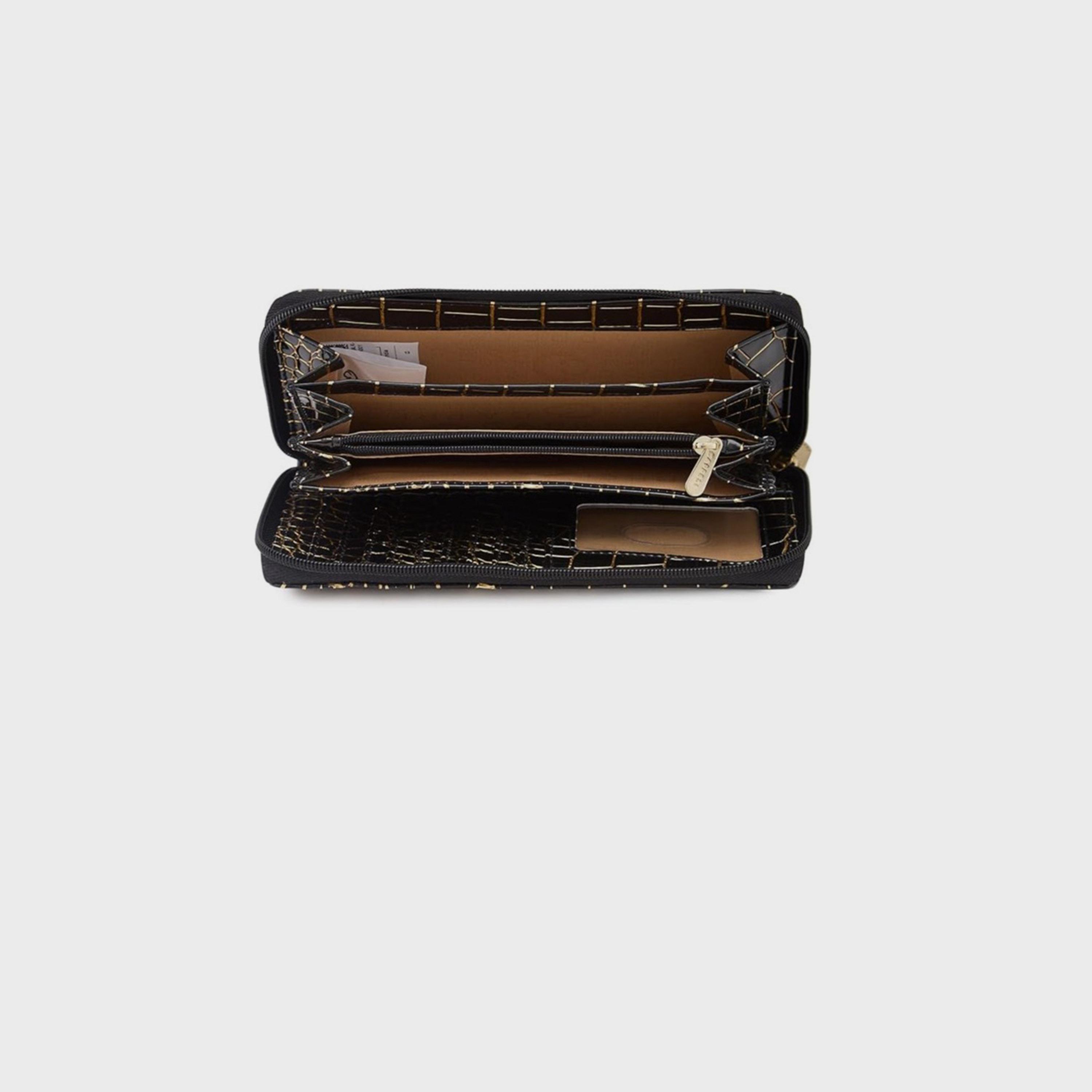 Caprese Animal Print Wallet with Zipper Closure | 20 x 10 x 2 cm-women-bagsandwallets-wallets-image-6