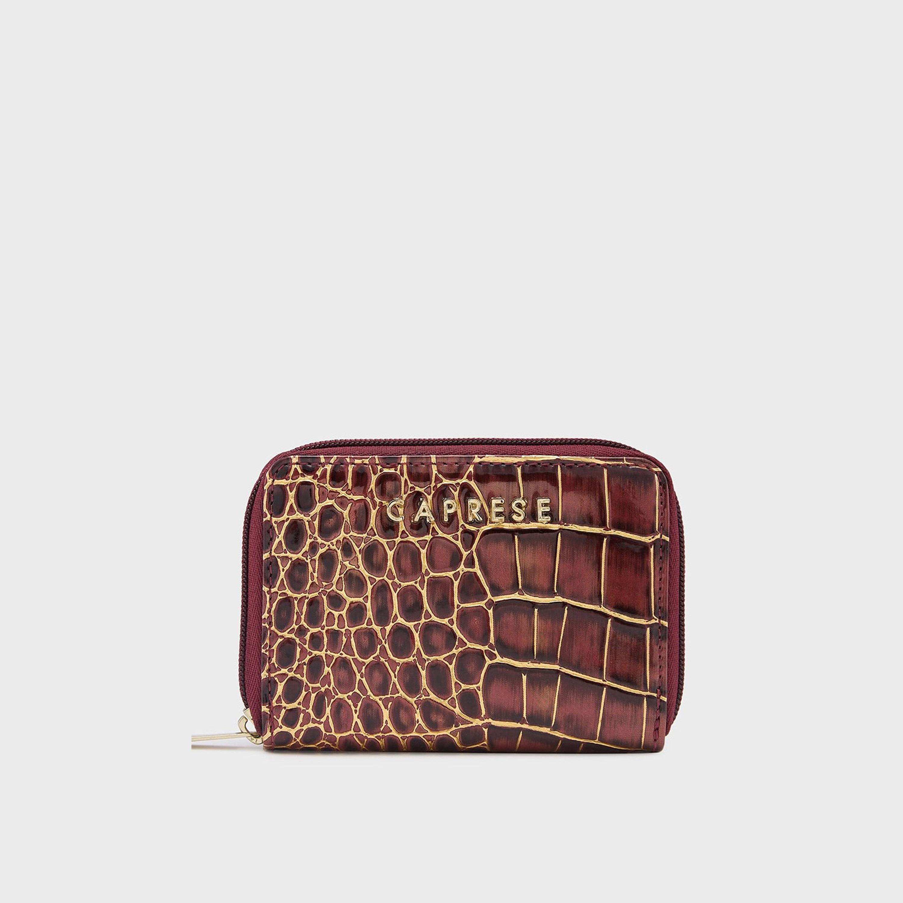 Caprese Animal Print Wallet with Zipper Closure | 12 x 3 x 9 cm-women-bagsandwallets-wallets-image-1