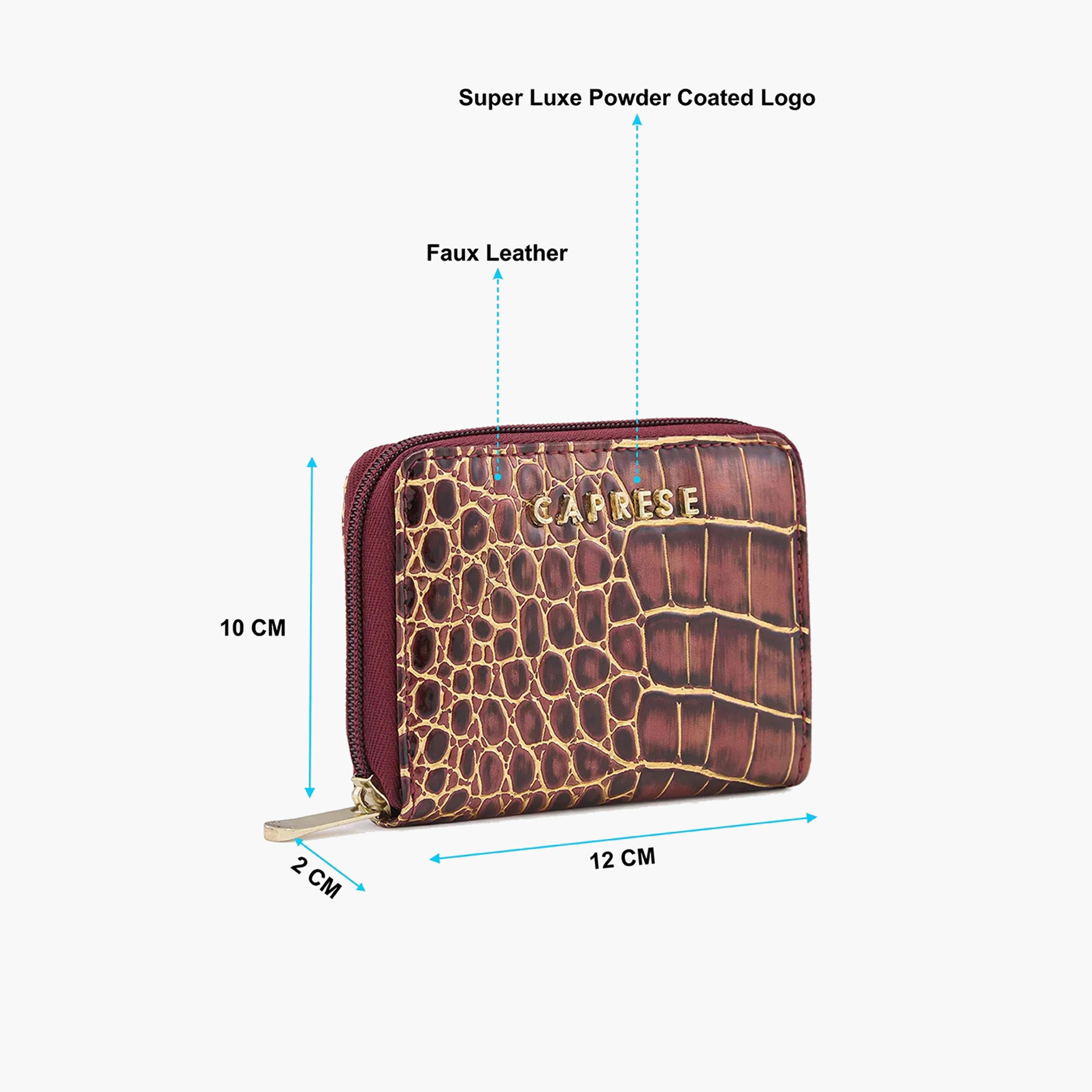 Caprese Animal Print Wallet with Zipper Closure | 12 x 3 x 9 cm-women-bagsandwallets-wallets-image-4