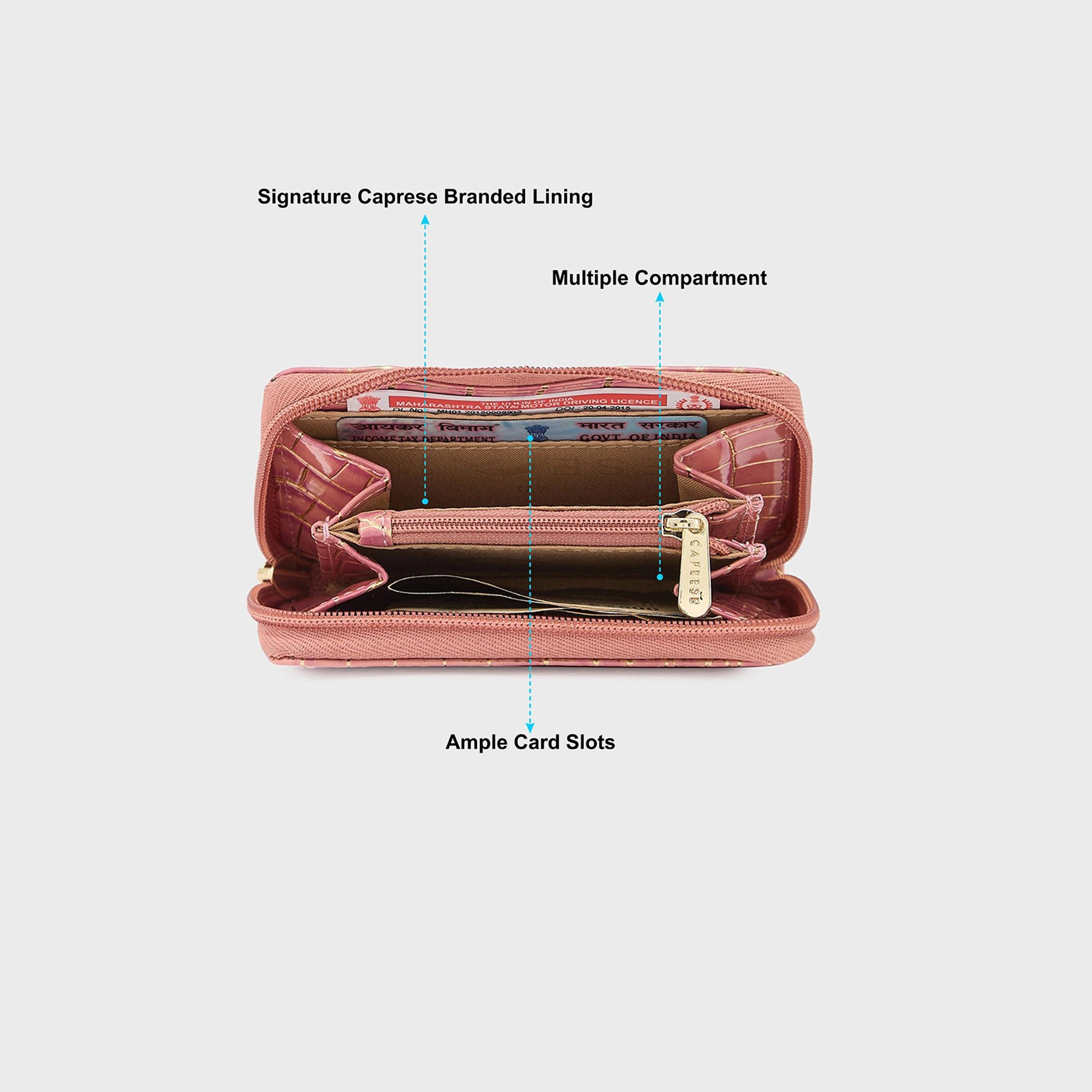 Caprese محفظة بطبعة مع إغلاق بسحاب | 20 × 10 × 2 سم-women-bagsandwallets-wallets-image-2