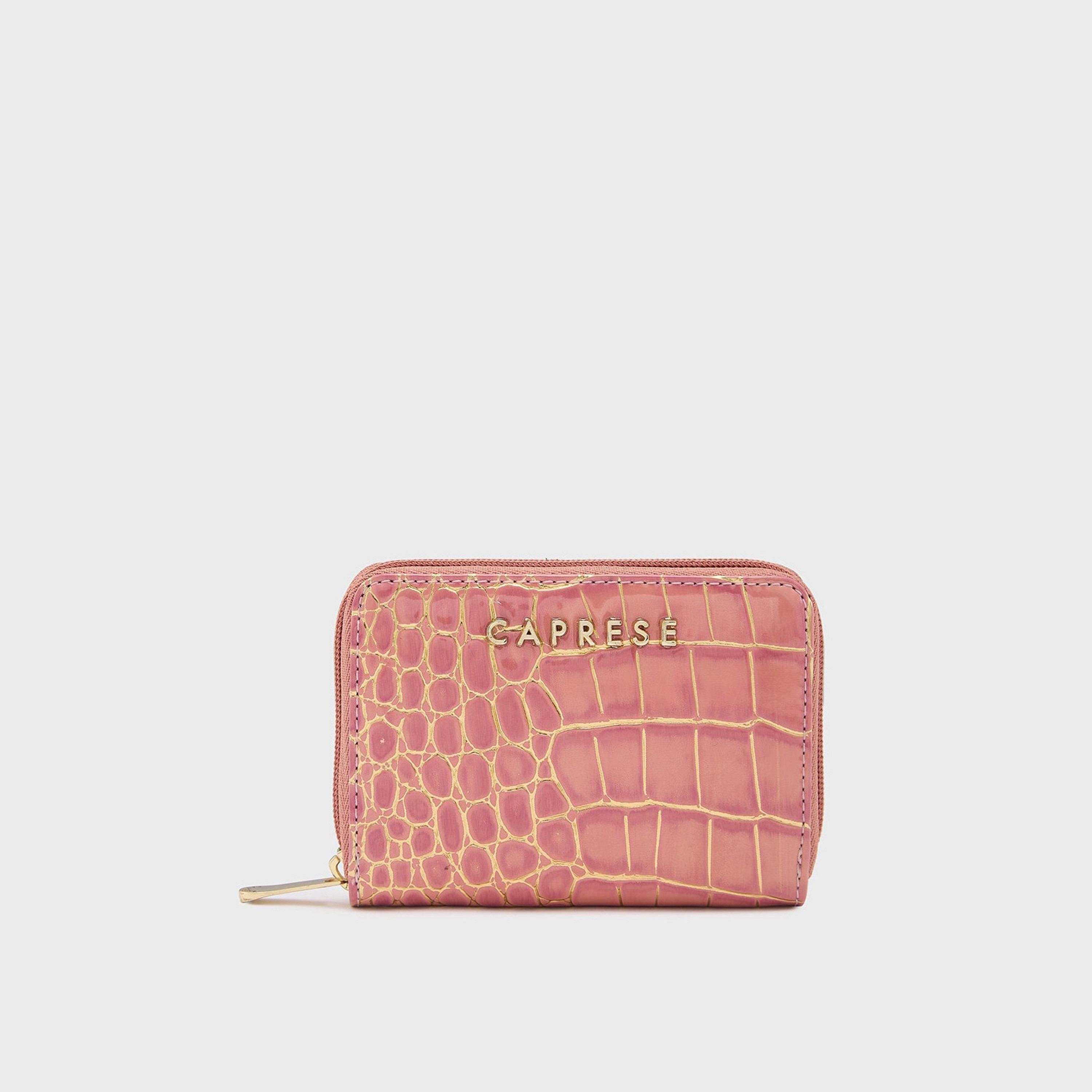 Caprese Animal Print Wallet with Zipper Closure | 12 x 10 x 2 cm-women-bagsandwallets-wallets-image-1