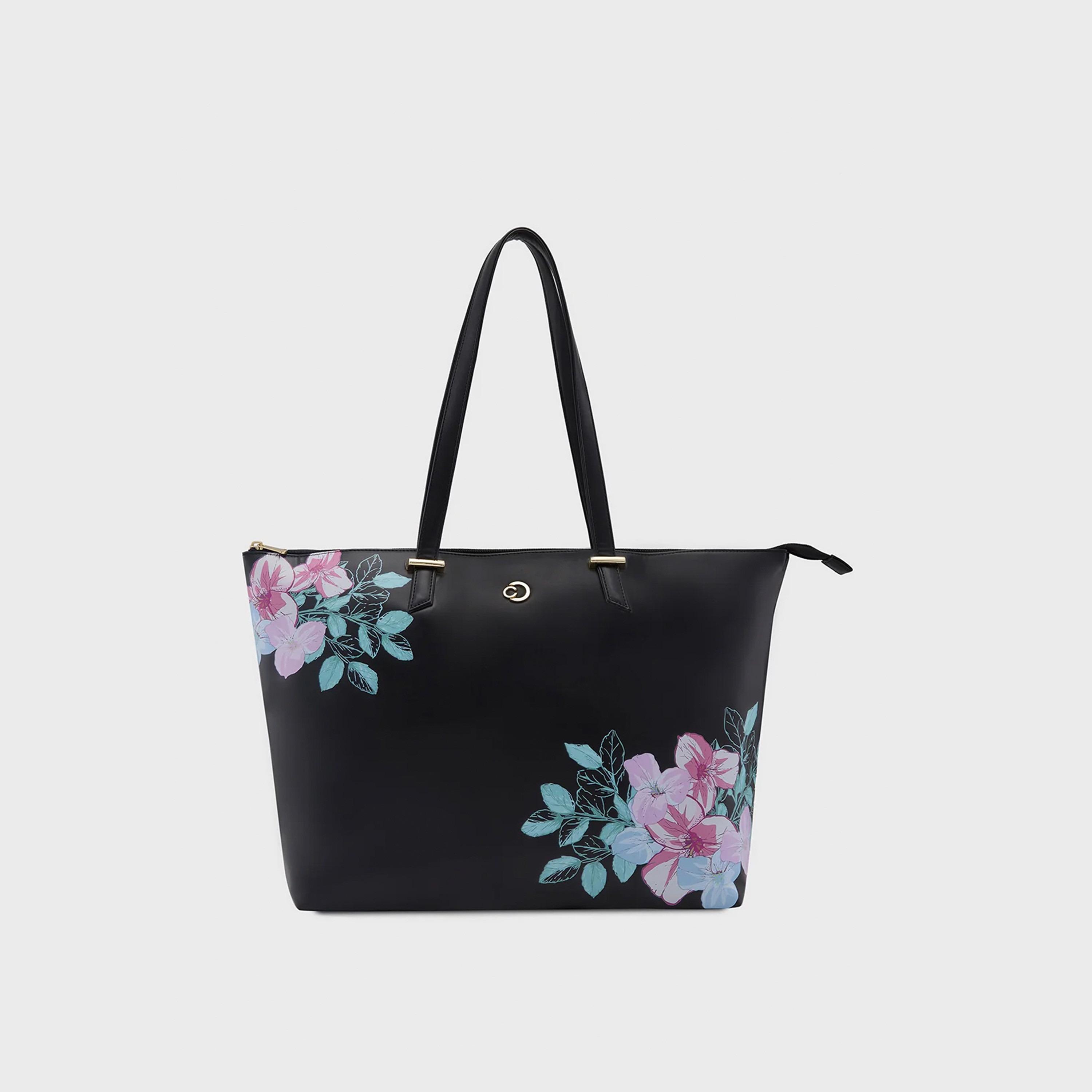 Caprese Printed Double-Handle Tote Bag with Zipper Closure | 47 x 13 x 29 cm-women-bagsandwallets-handbags-image-1