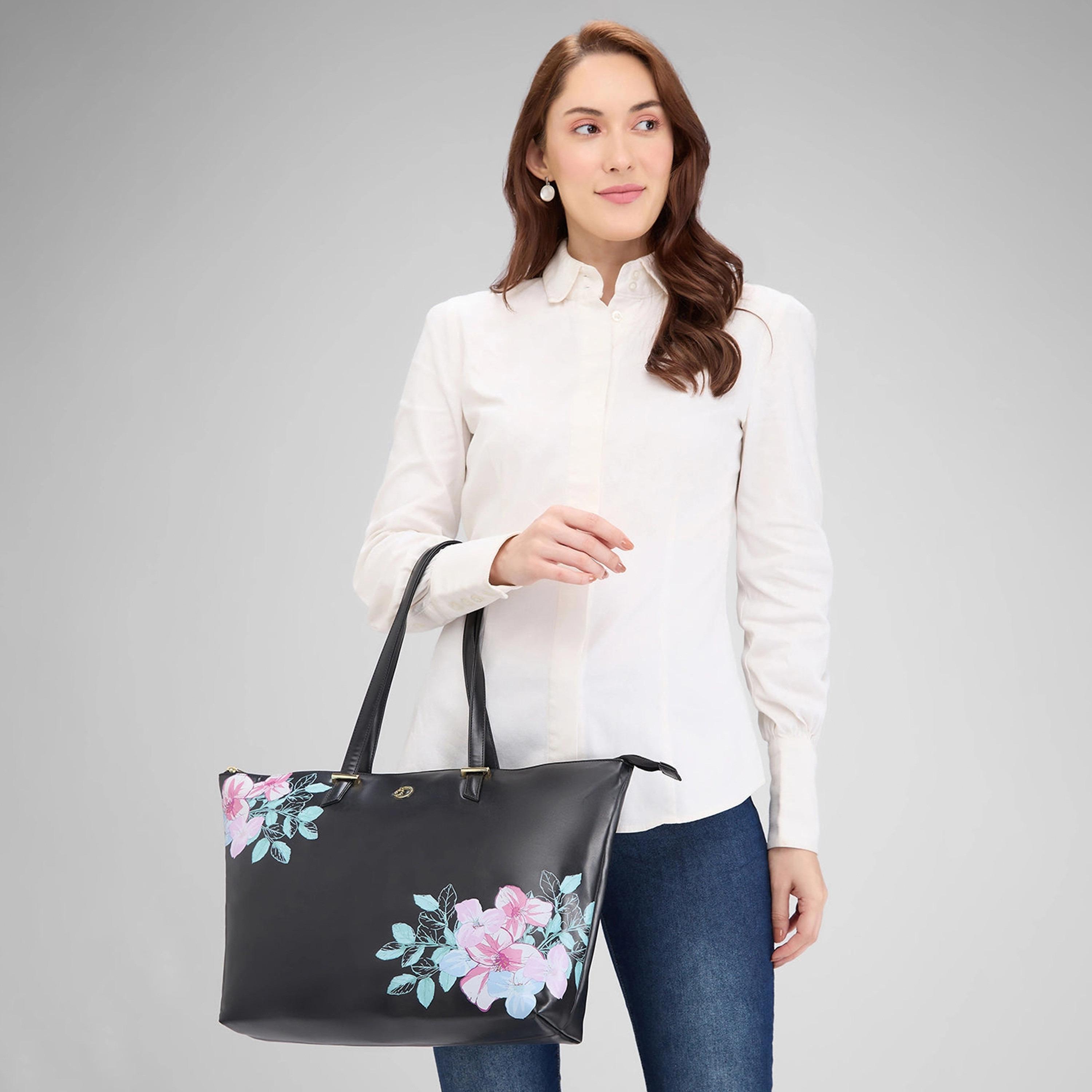 Caprese Printed Double-Handle Tote Bag with Zipper Closure | 47 x 13 x 29 cm-women-bagsandwallets-handbags-image-2