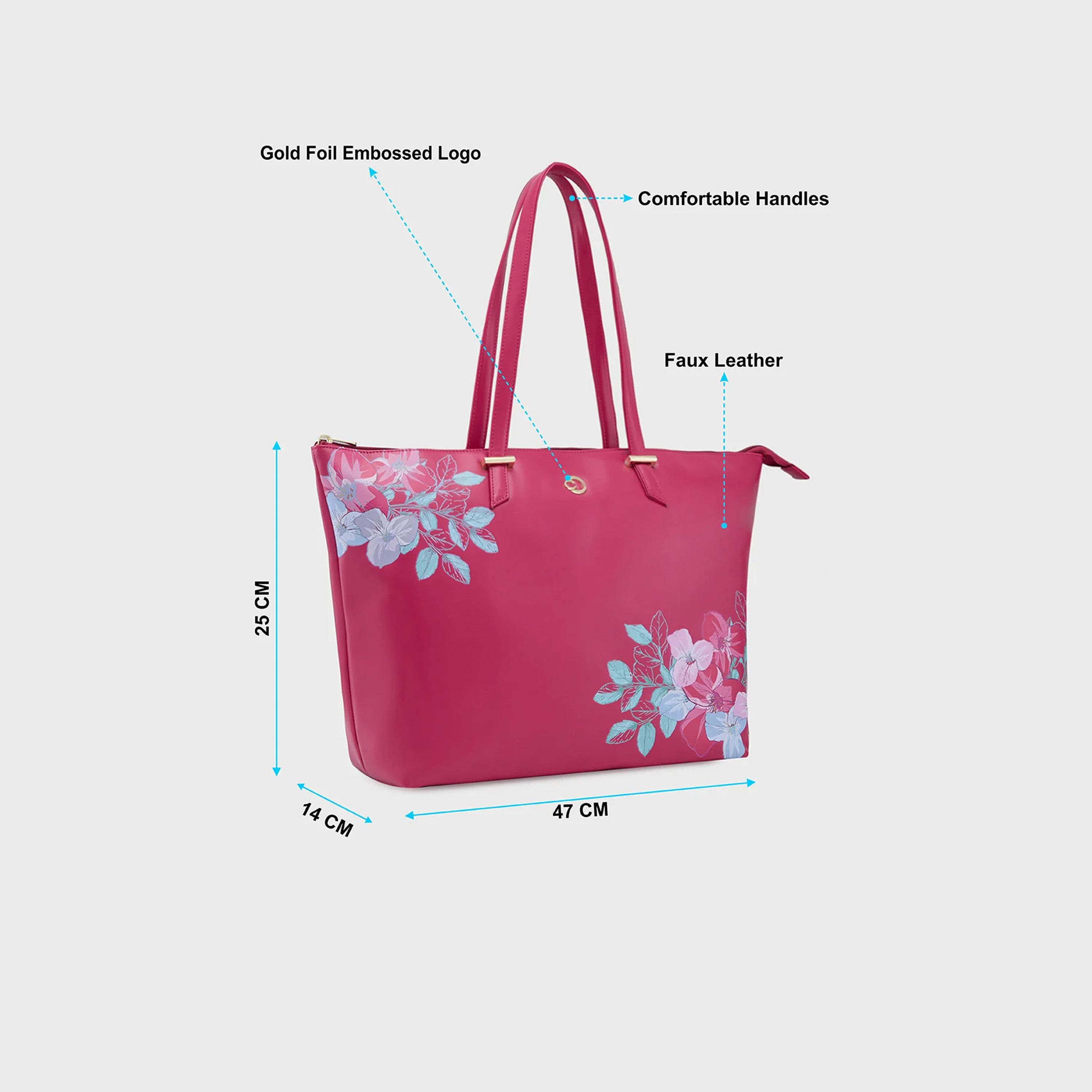 Caprese Printed Double-Handle Tote Bag with Zipper Closure | 47 x 13 x 29 cm-women-bagsandwallets-handbags-image-3