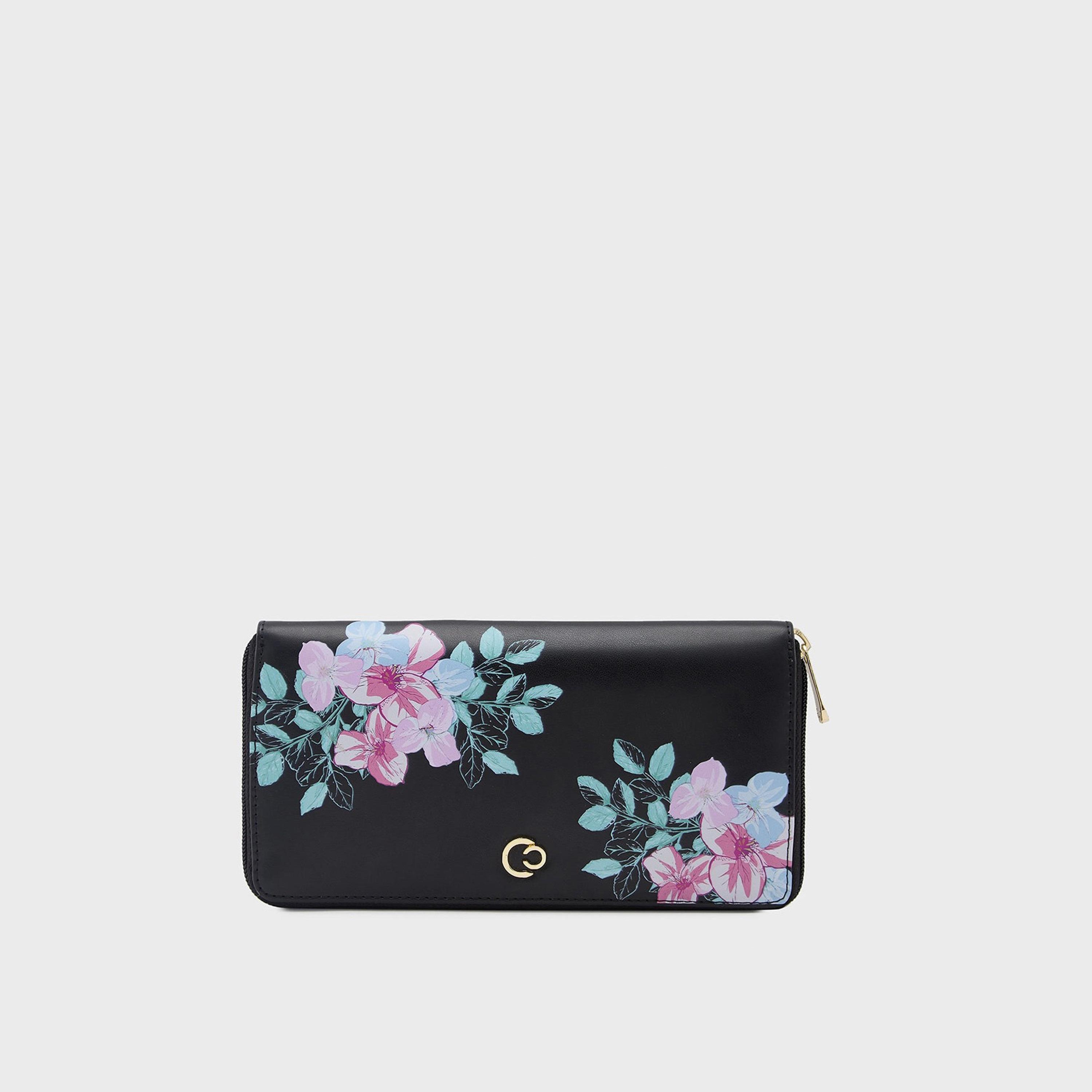 Caprese Printed Wallet with Zipper Closure | 12 x 10 x 2 cm-women-bagsandwallets-wallets-image-1