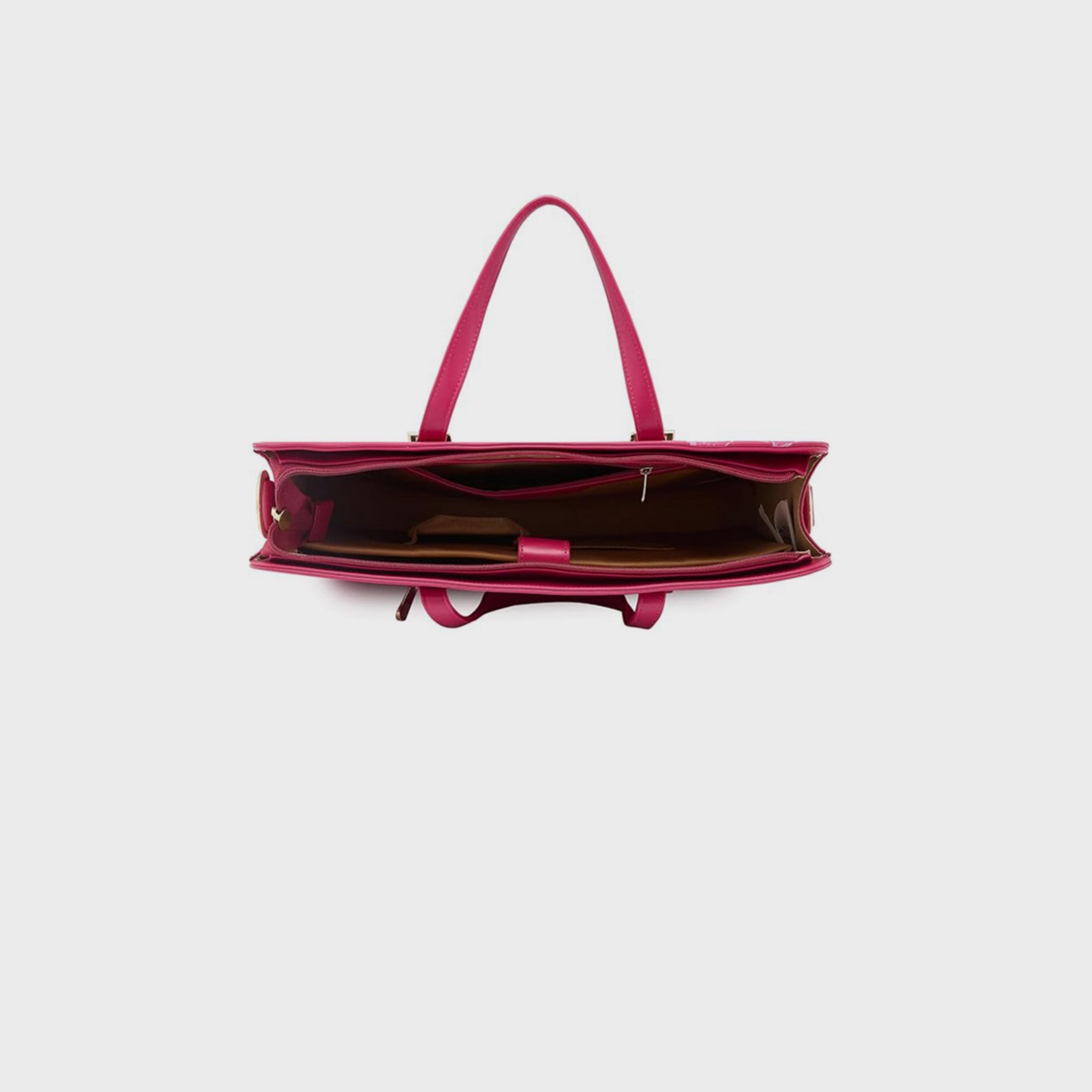 Caprese Printed Double-Handle Laptop Bag with Zipper Closure and Detachable Strap | 51 x 34 x 17 cm-women-bagsandwallets-handbags-image-7