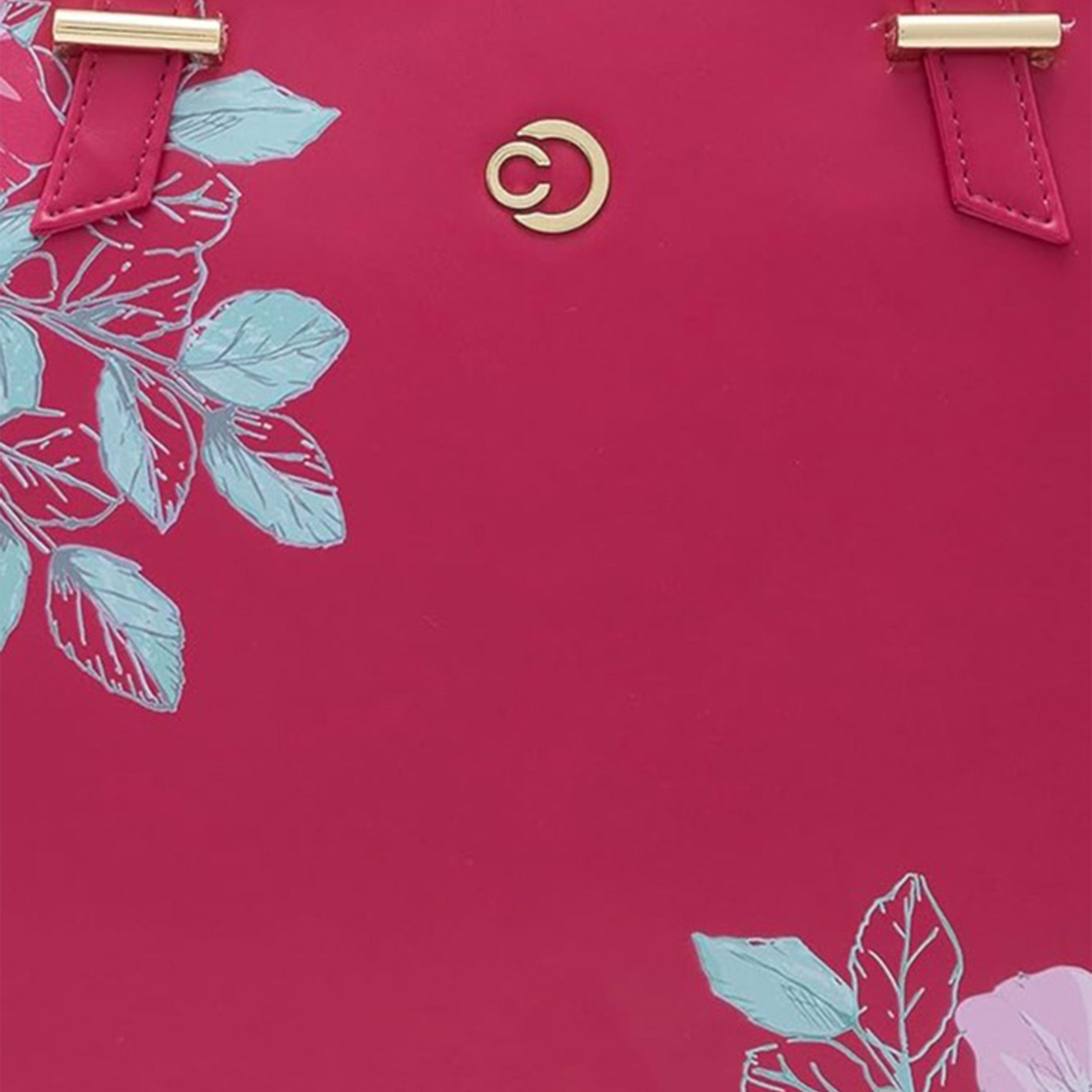 Caprese Printed Double-Handle Laptop Bag with Zipper Closure and Detachable Strap | 51 x 34 x 17 cm-women-bagsandwallets-handbags-image-8