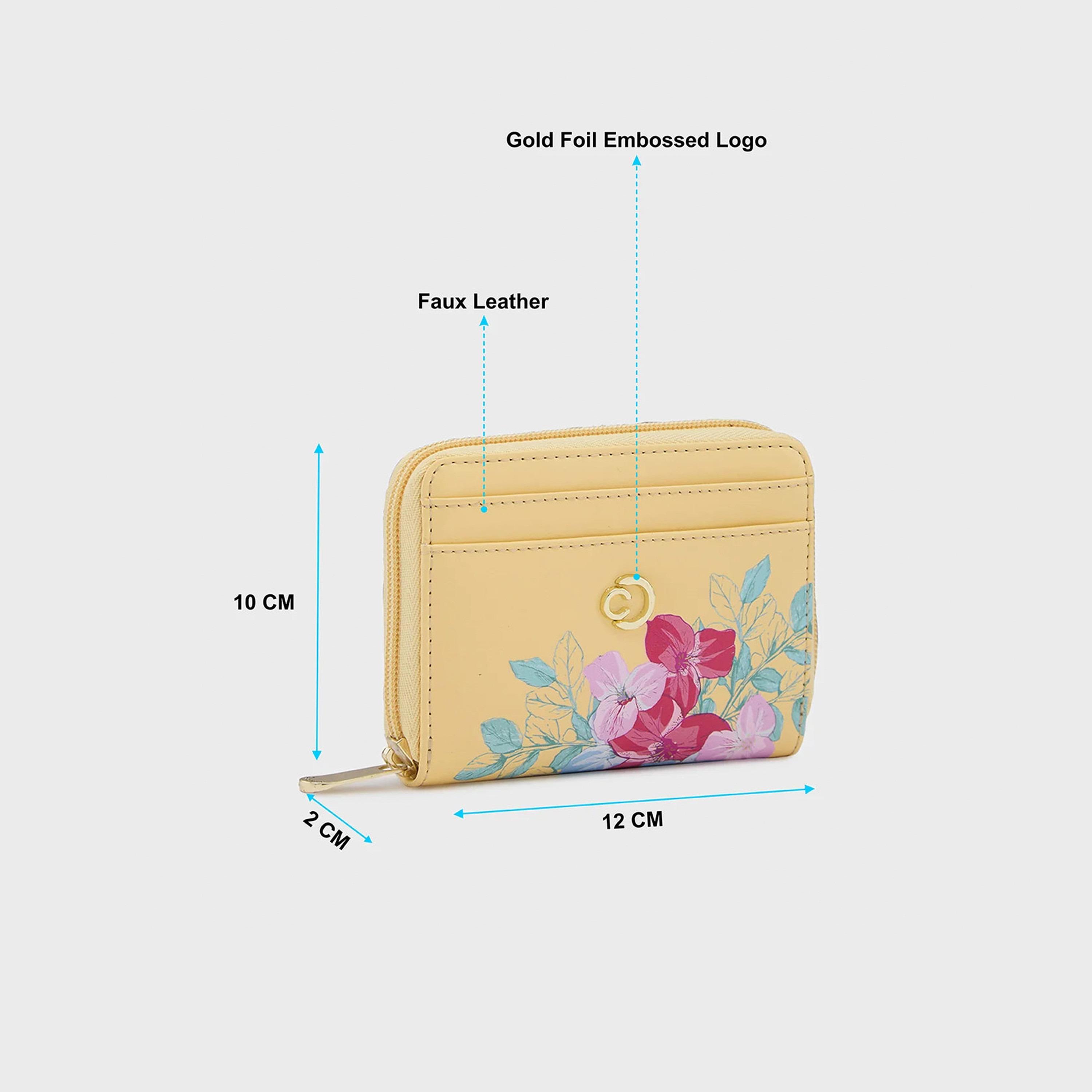 Caprese Printed Wallet with Zipper Closure | 12 x 10 x 2 cm-women-bagsandwallets-wallets-image-3