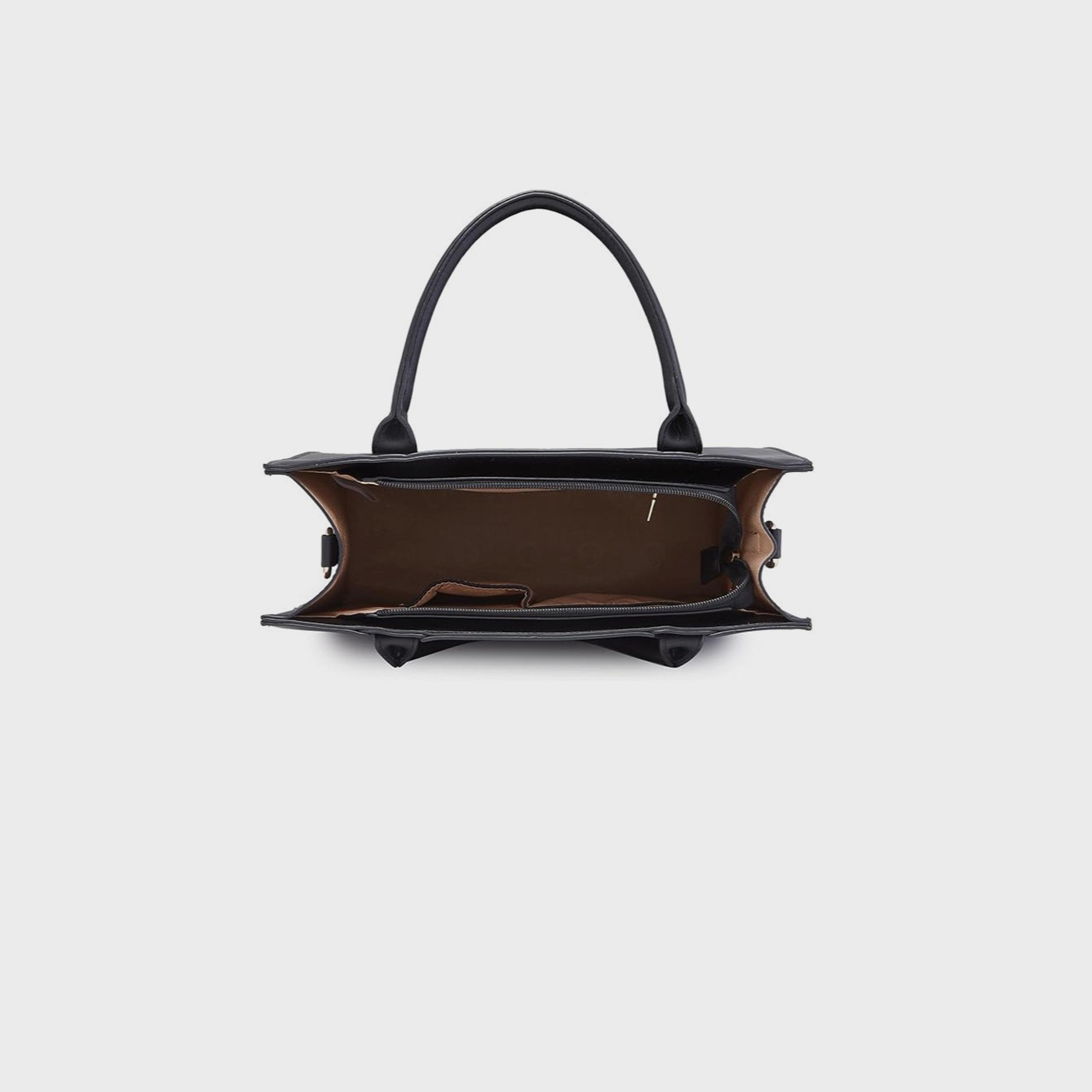 Caprese Embellishment Double-Handle Shoulder Bag with Zipper Closure and Detachable Strap | 32 x 26 x 15 cm-women-bagsandwallets-handbags-image-5